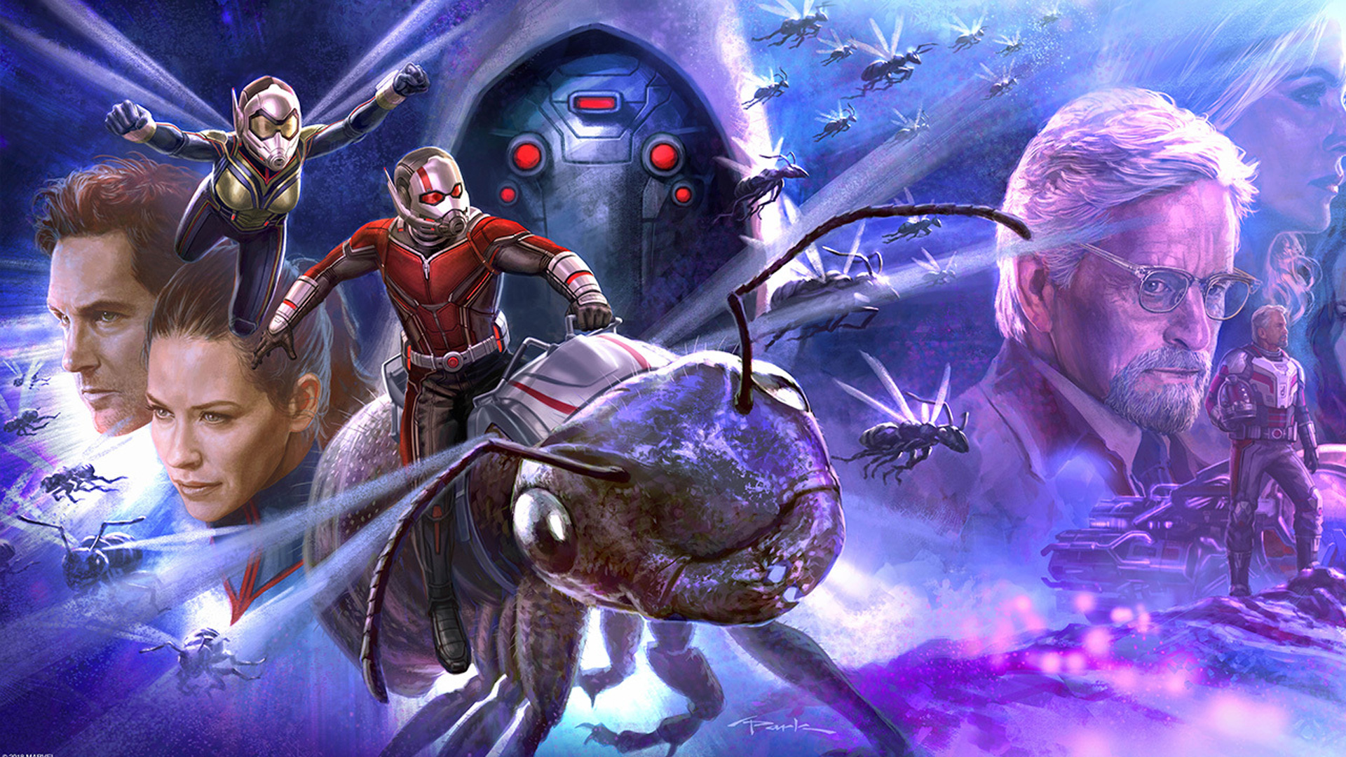 Ant Man Hank Pym Hope Pym Janet Van Dyne Scott Lang Wasp Marvel Comics Wallpaper:1920x1080