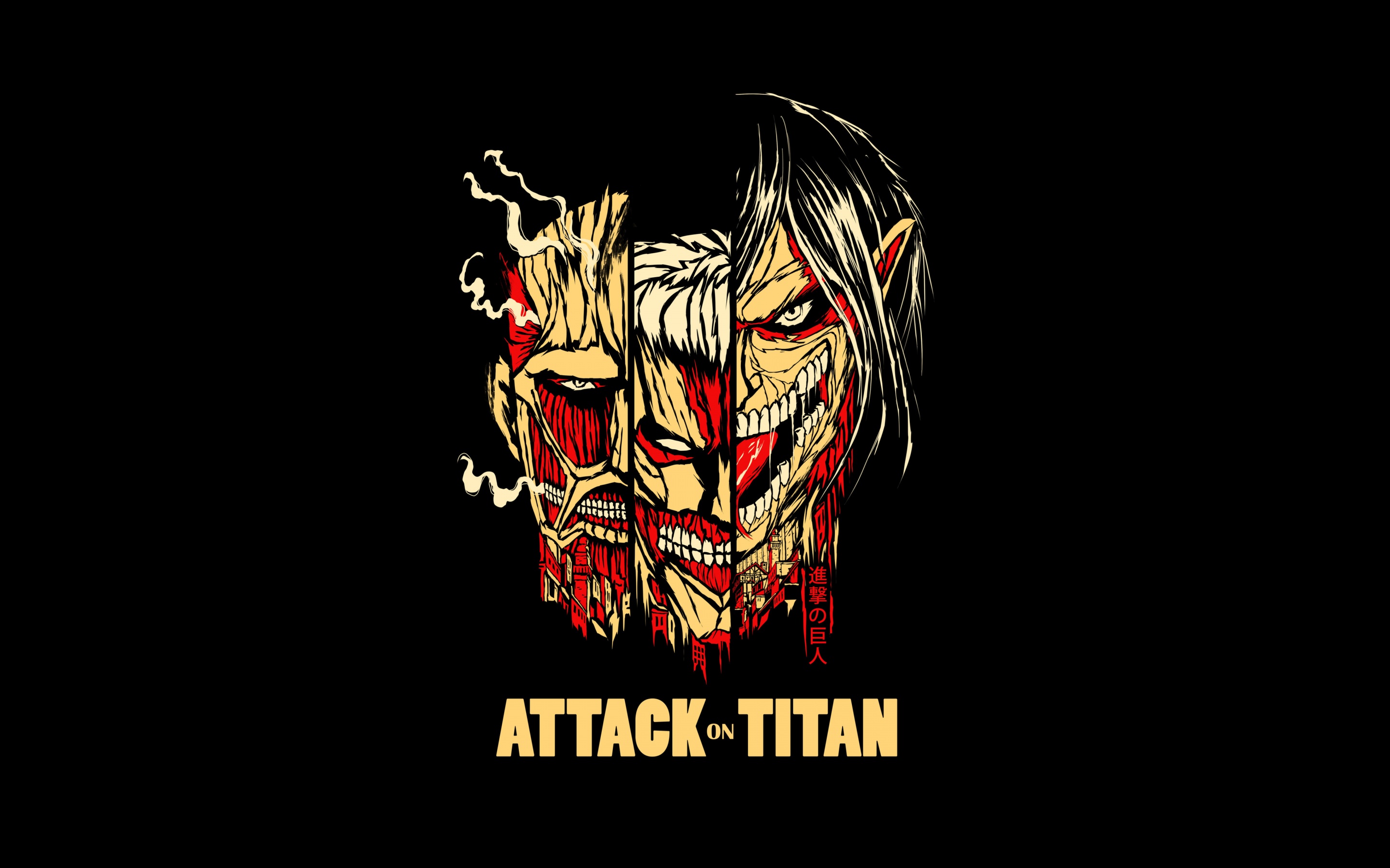 Attack on Titan Wallpaper 4K, AMOLED