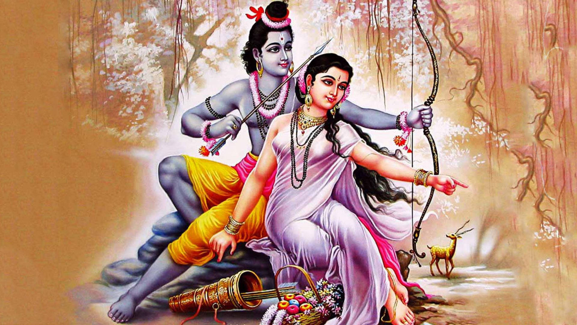 Download Hunting Ram Sita Wallpaper