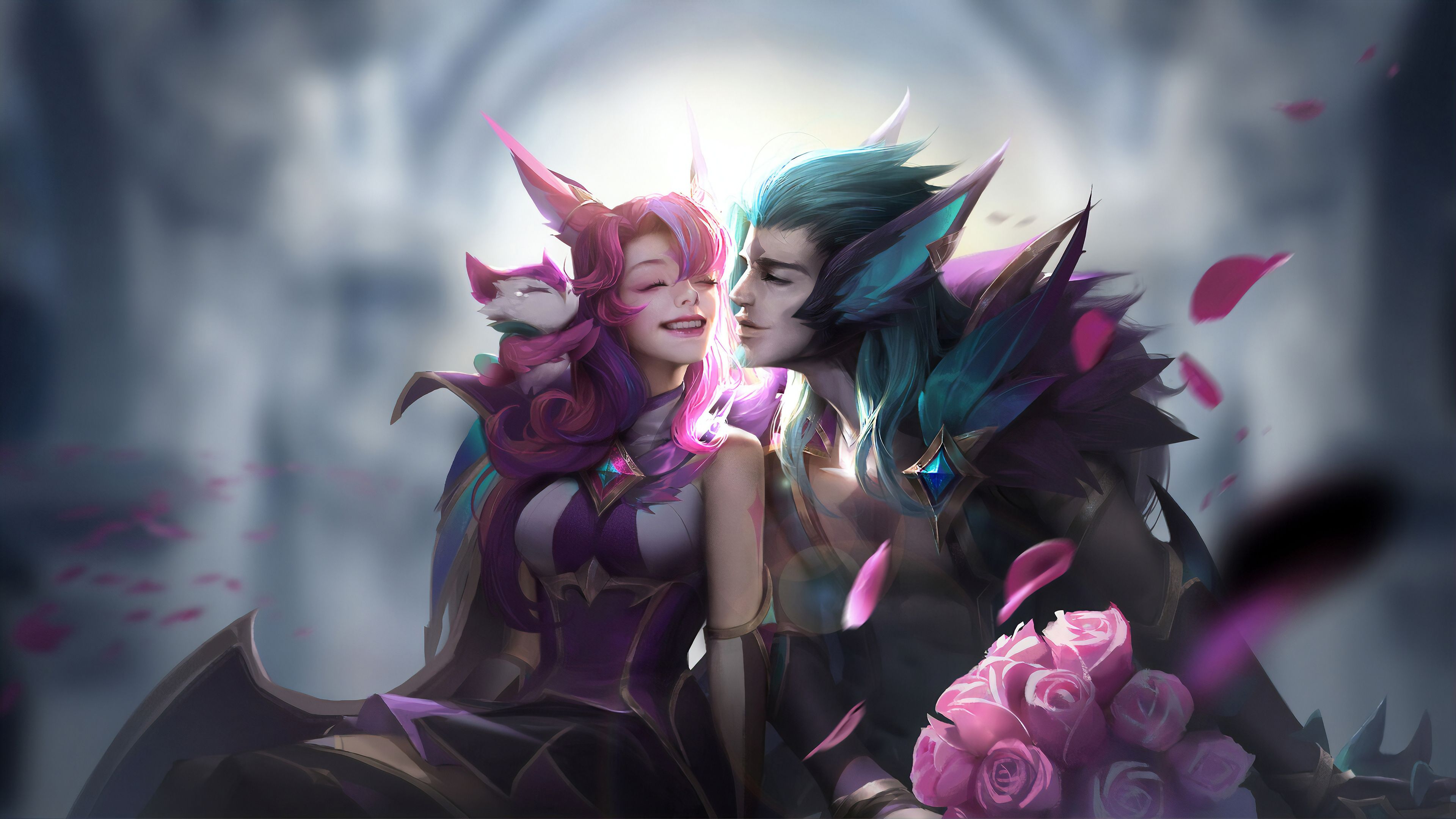 Star Guardian Xayah And Rakan Love Wallpaper, League Of Legends Wallpaper, Hd Wallpaper, Games Wallp. Xayah And Rakan, Lol League Of Legends, League Of Legends