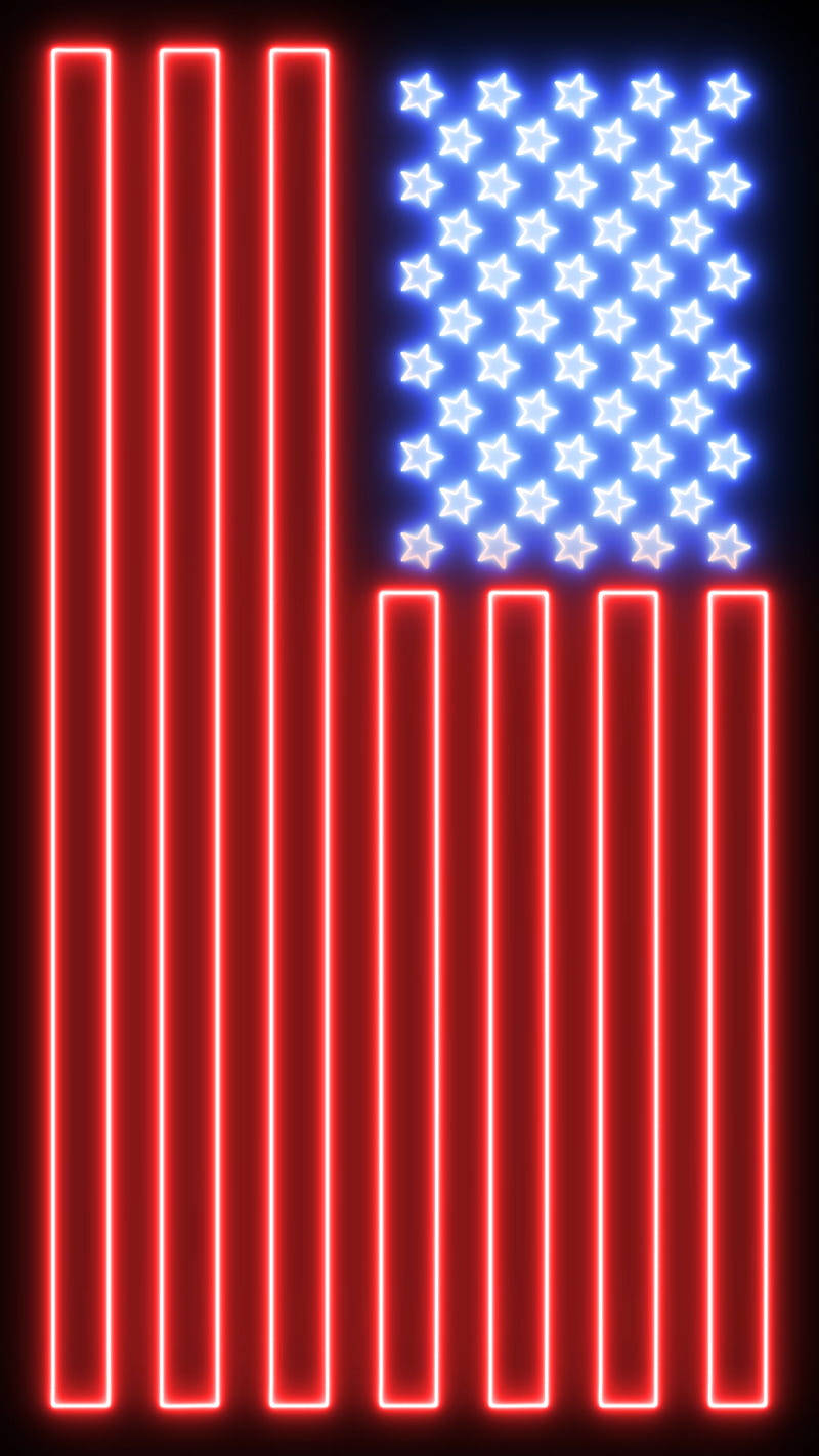 Download Red American Flag Cool iPhone Wallpaper