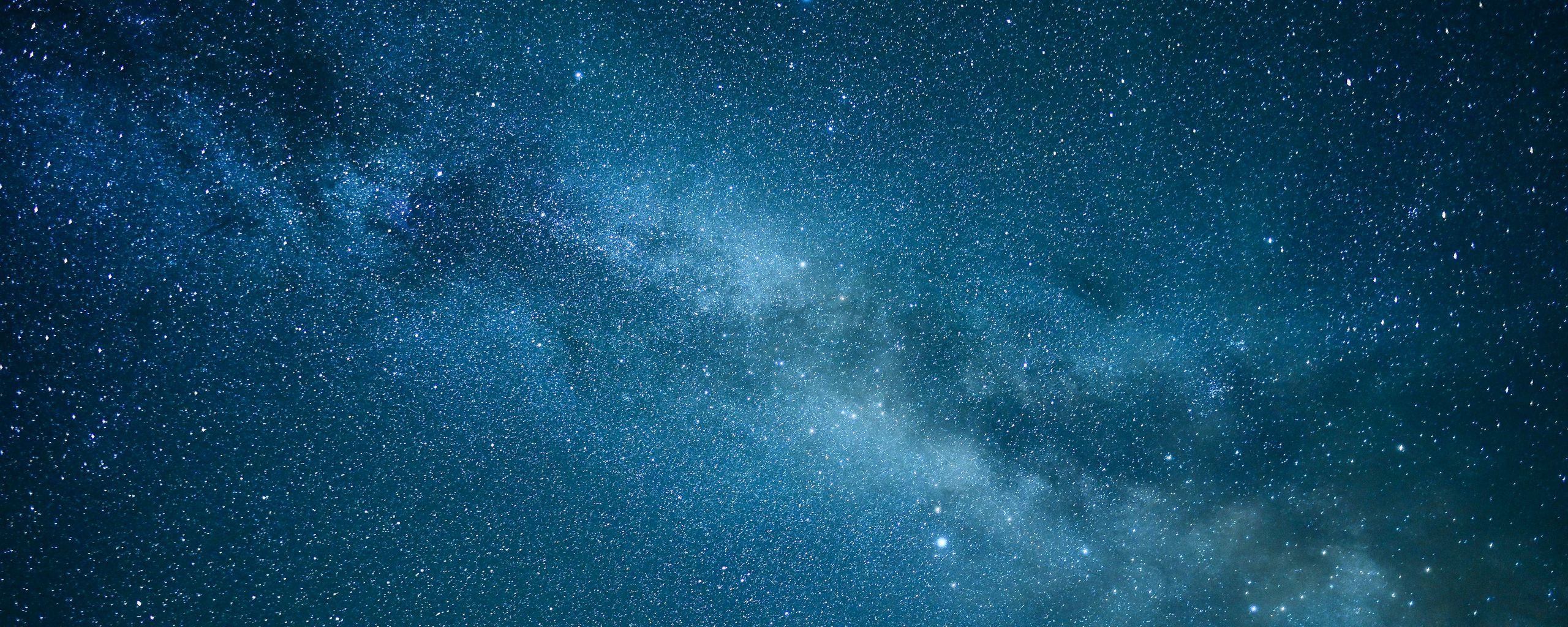 Download wallpaper 2560x1024 starry sky, stars, nebula, blue, space ultrawide monitor HD background