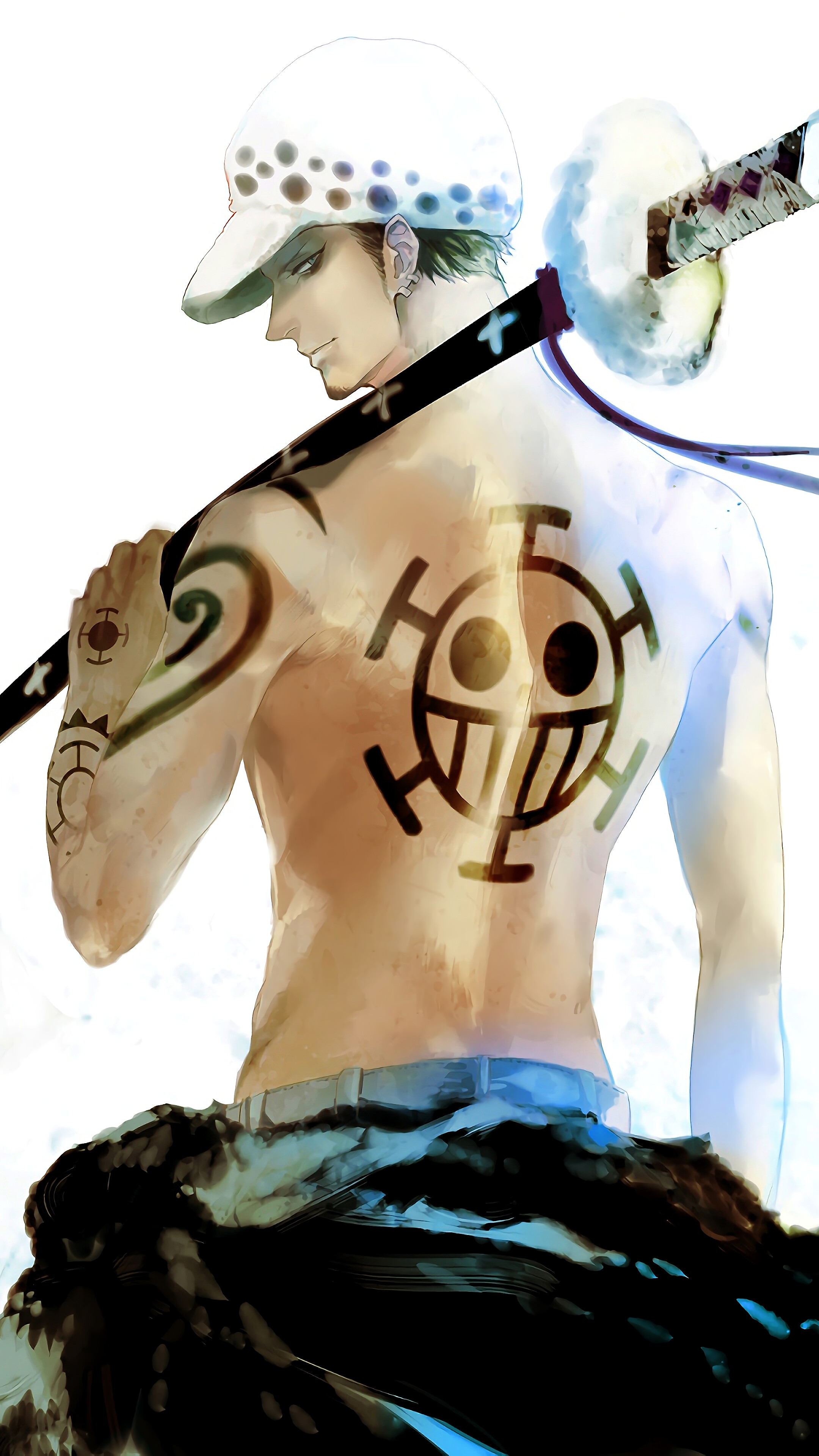 Trafalgar Law, Tattoo, Katana, One Piece, 4k Gallery HD Wallpaper