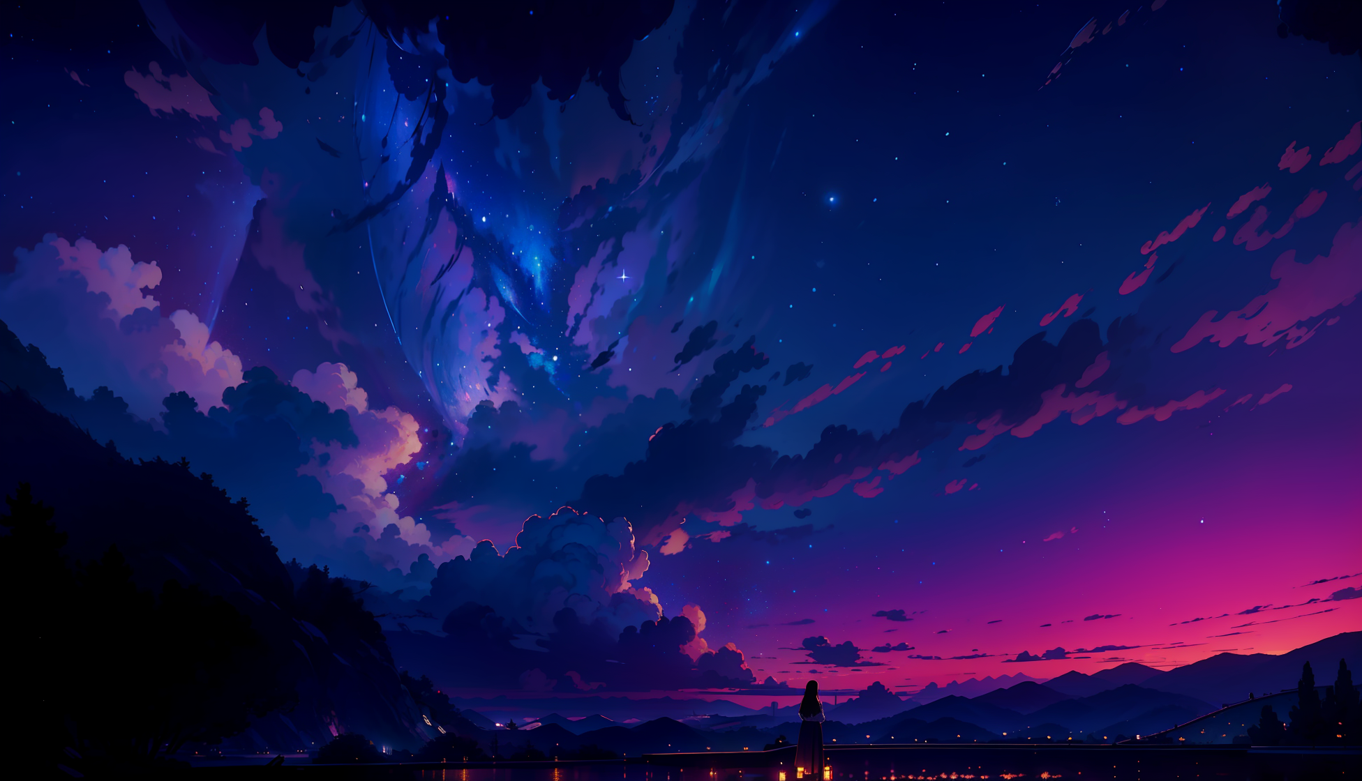 Anime Night HD Wallpaper and Background