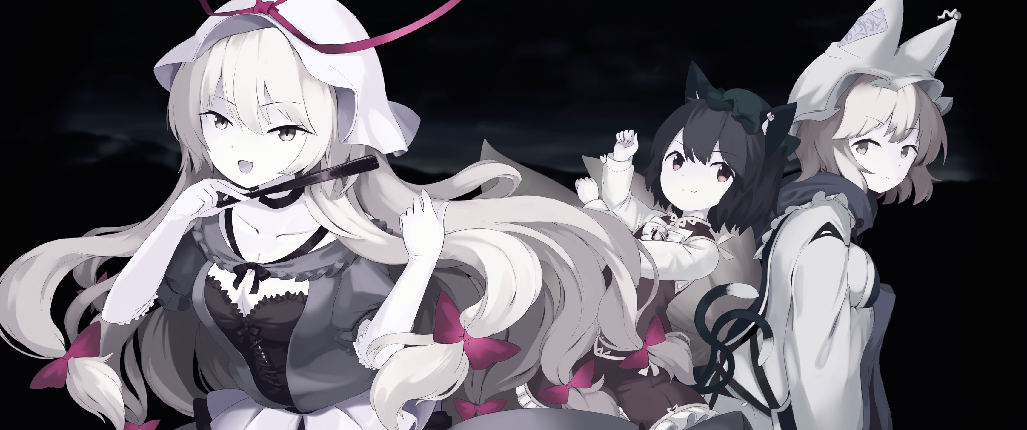 Yukari Yakumo Ran Yakumo Chen Touhou Wallpaper:3440x1440