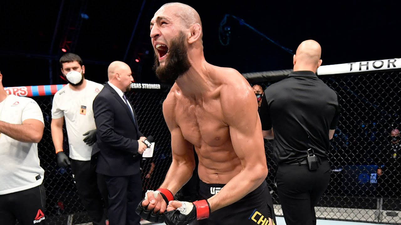 Download Khamzat Chimaev Loud Yell Wallpaper