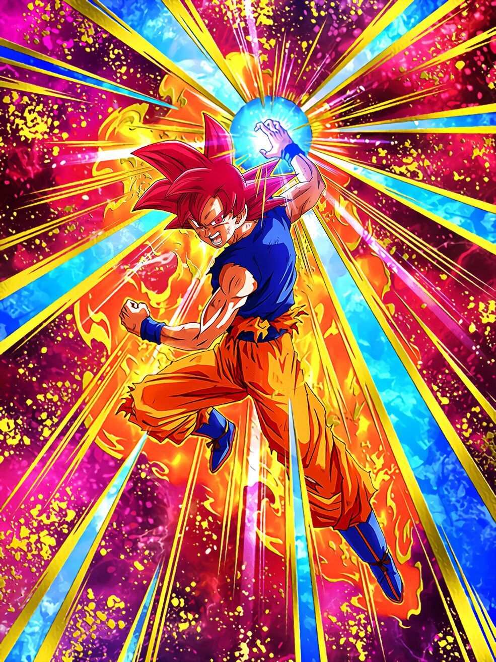 Flaring Battle Impulse Super Saiyan God Goku. Dragon Ball Z Dokkan Battle. Dragon ball art goku, Anime dragon ball goku, Dragon ball super artwork