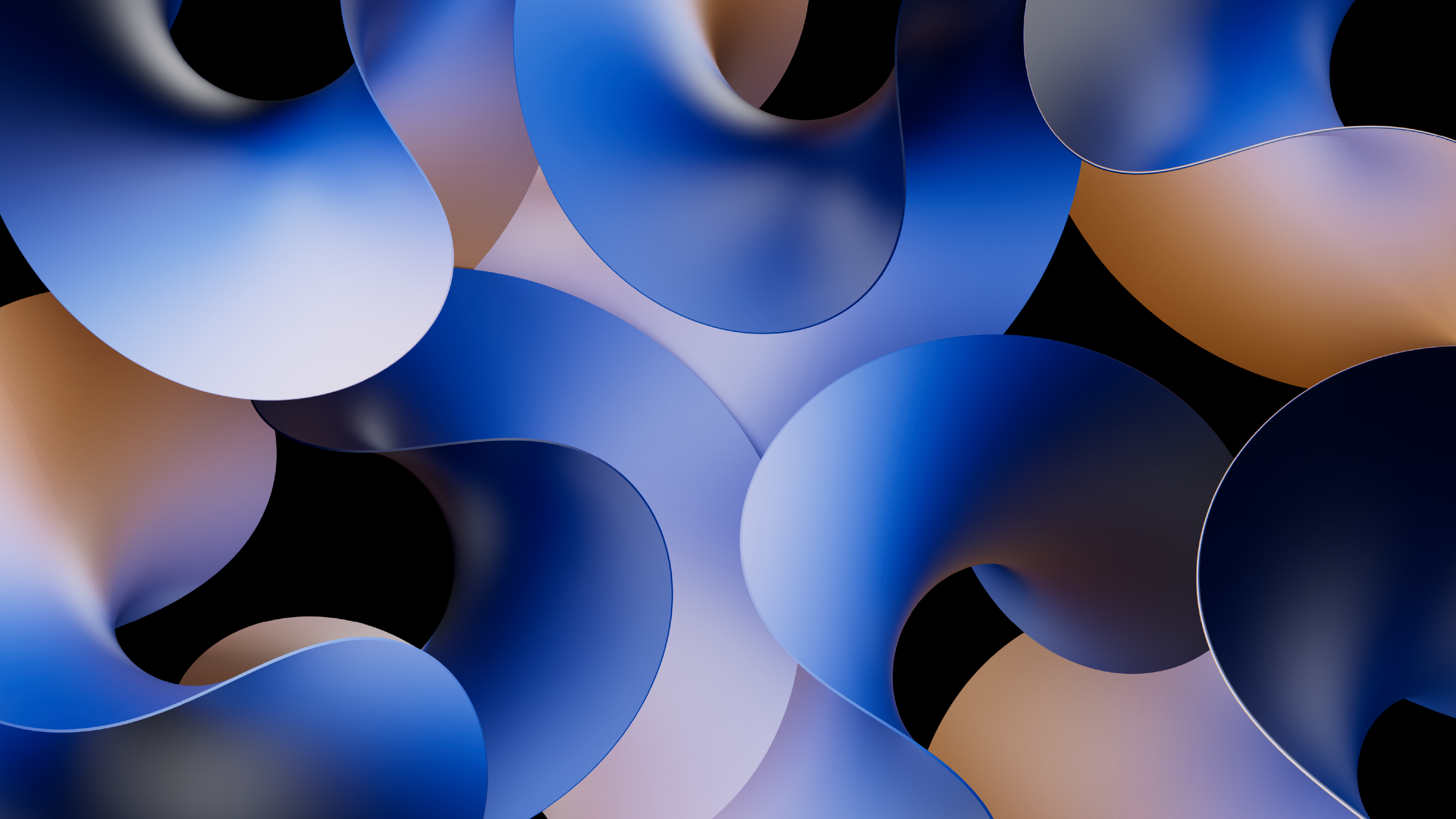 Blue abstract Wallpaper 4K, Abstract curves, Blue curves