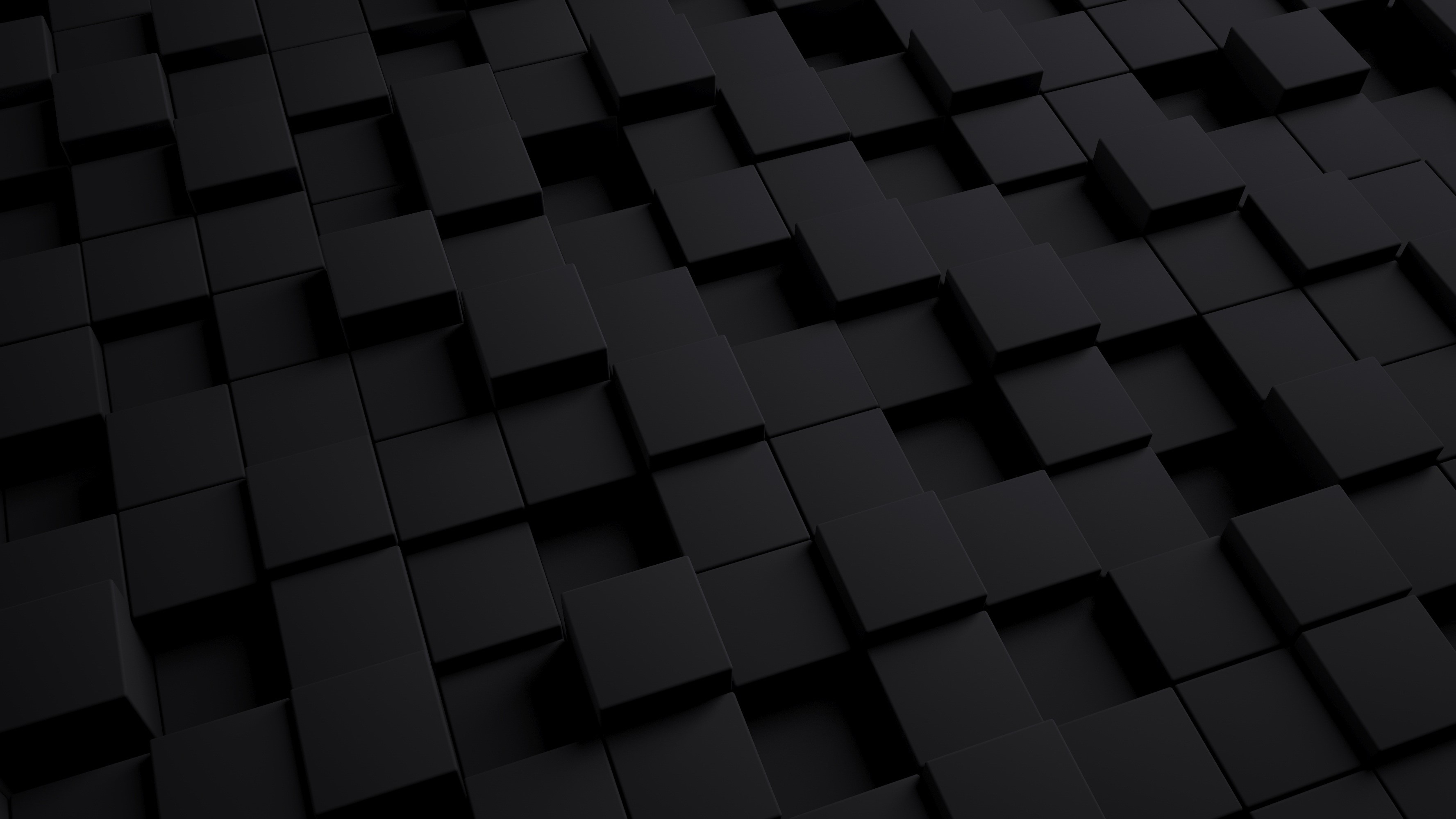 Wallpaper / black, 3D, abstract, cube, hd, 4k, simple background free download