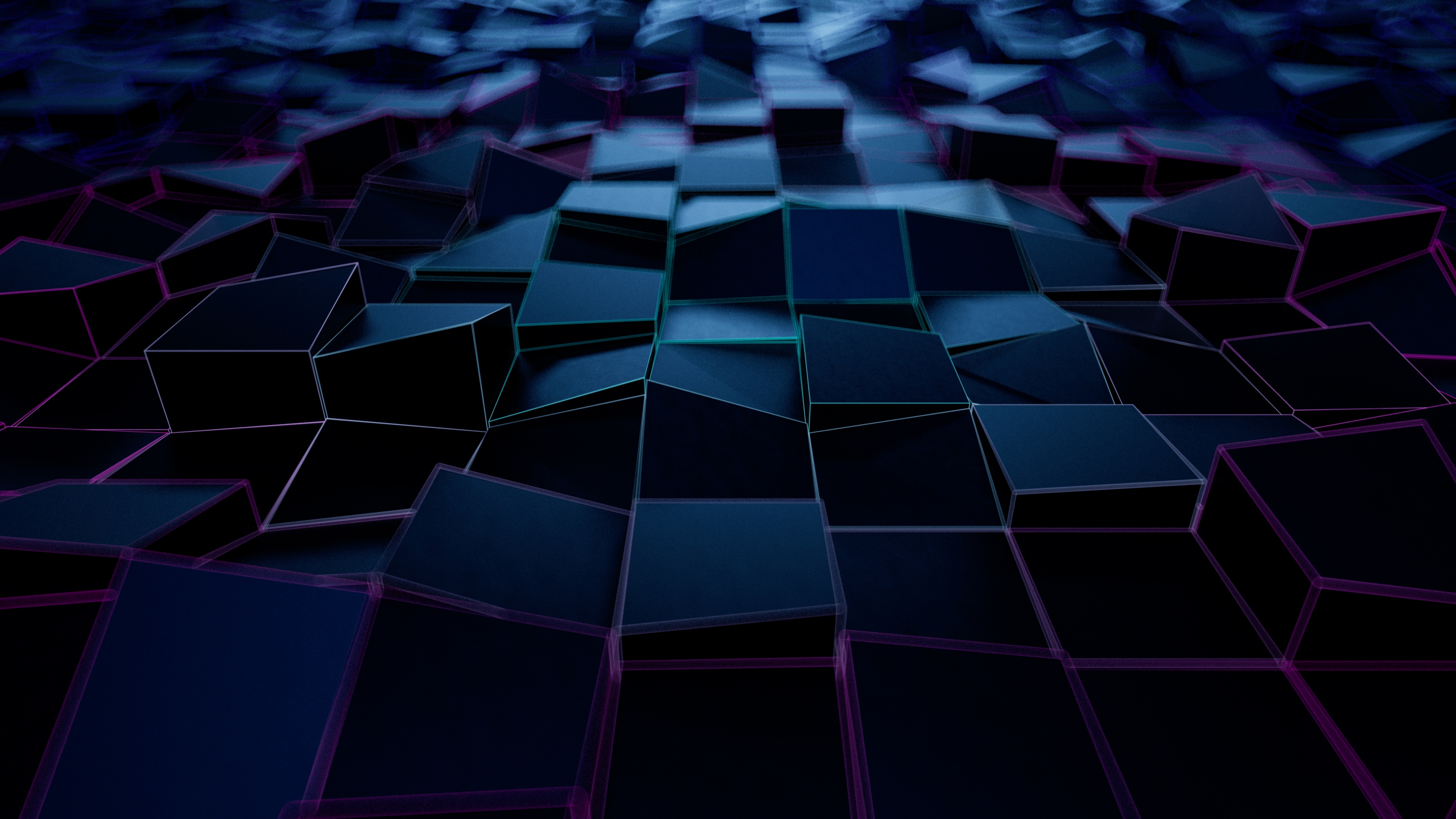 3D cubes Wallpaper 4K, Floating cubes, Digital Abstract