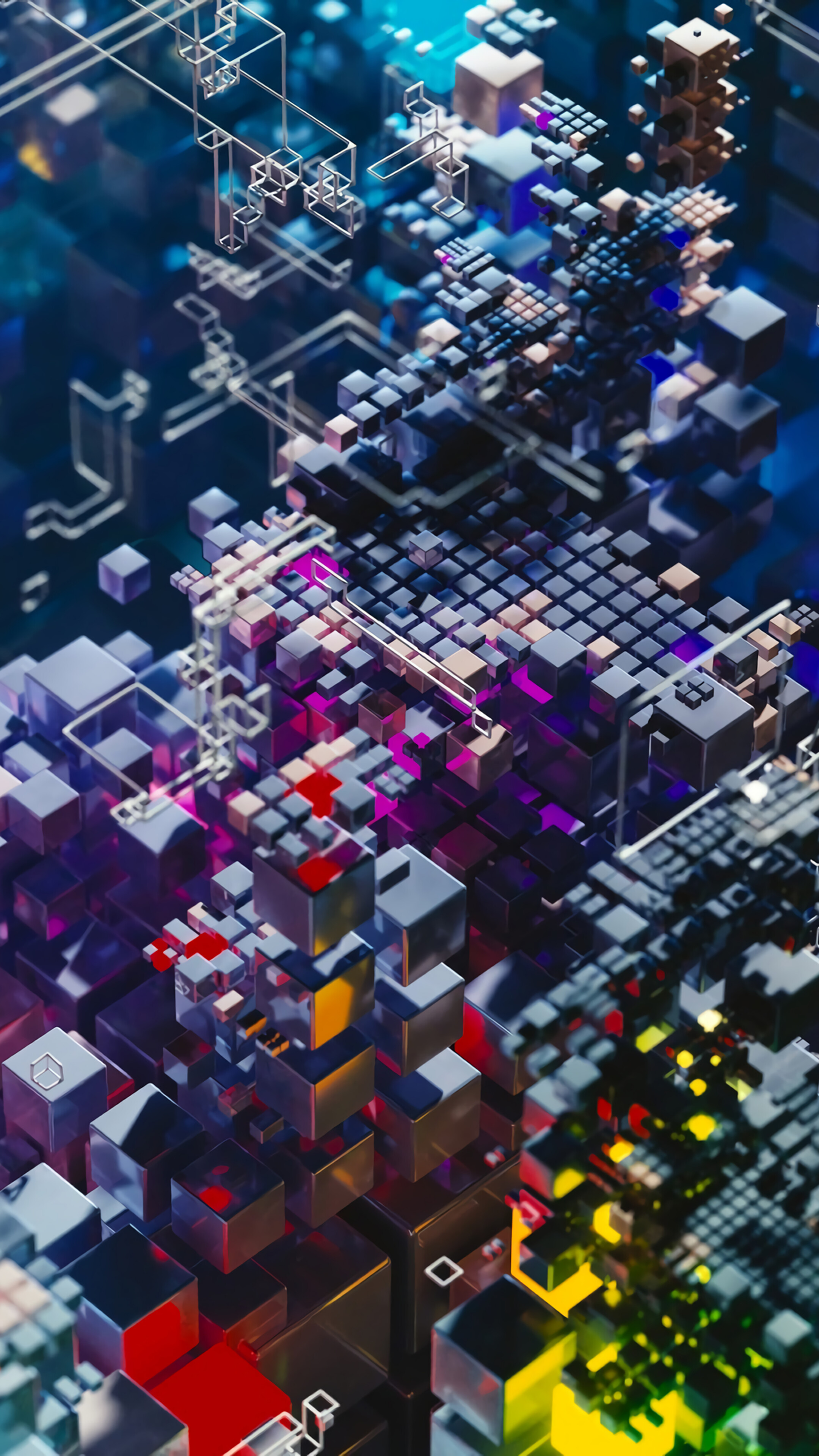 Digital Art, Colorful, Cube, 4k Gallery HD Wallpaper