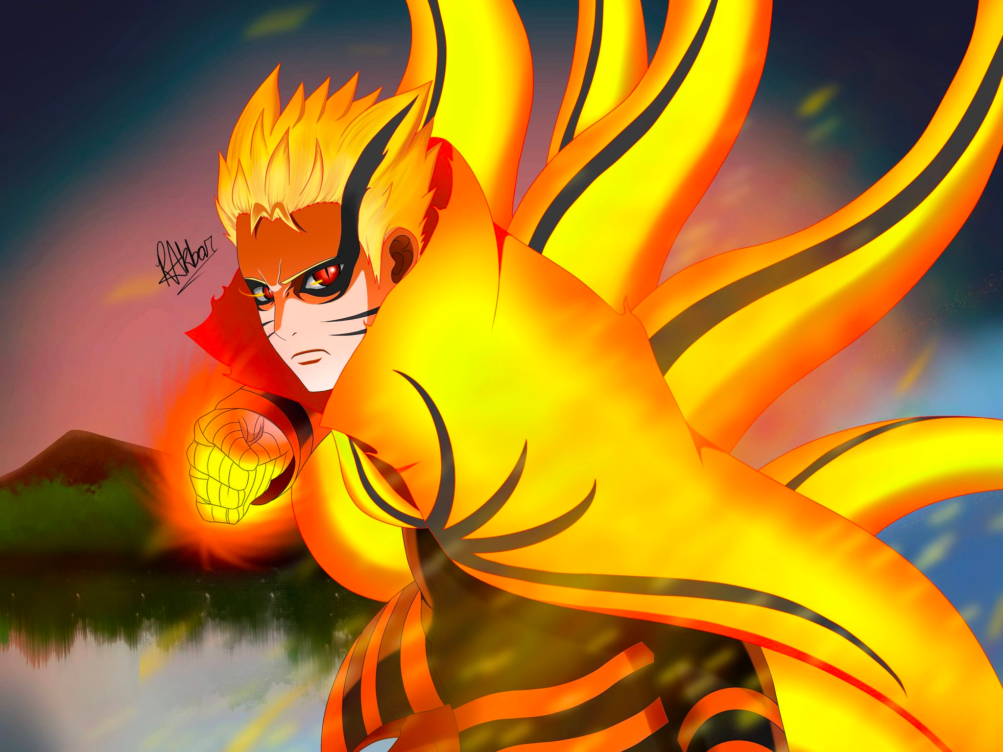 Naruto Uzumaki Baryon Mode Anime Wallpaper 4k HD ID:8736