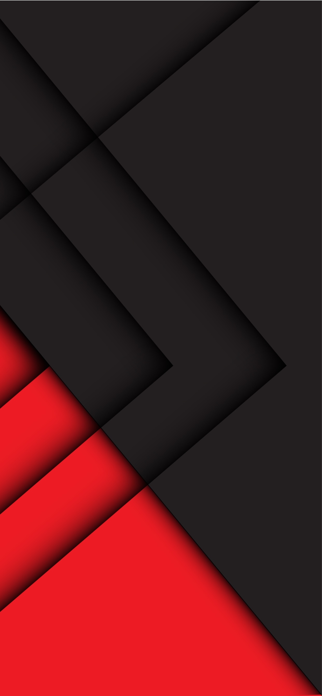 Wallpaper / Abstract Geometry Phone Wallpaper, Black, Shapes, Red, 1242x2688 free download