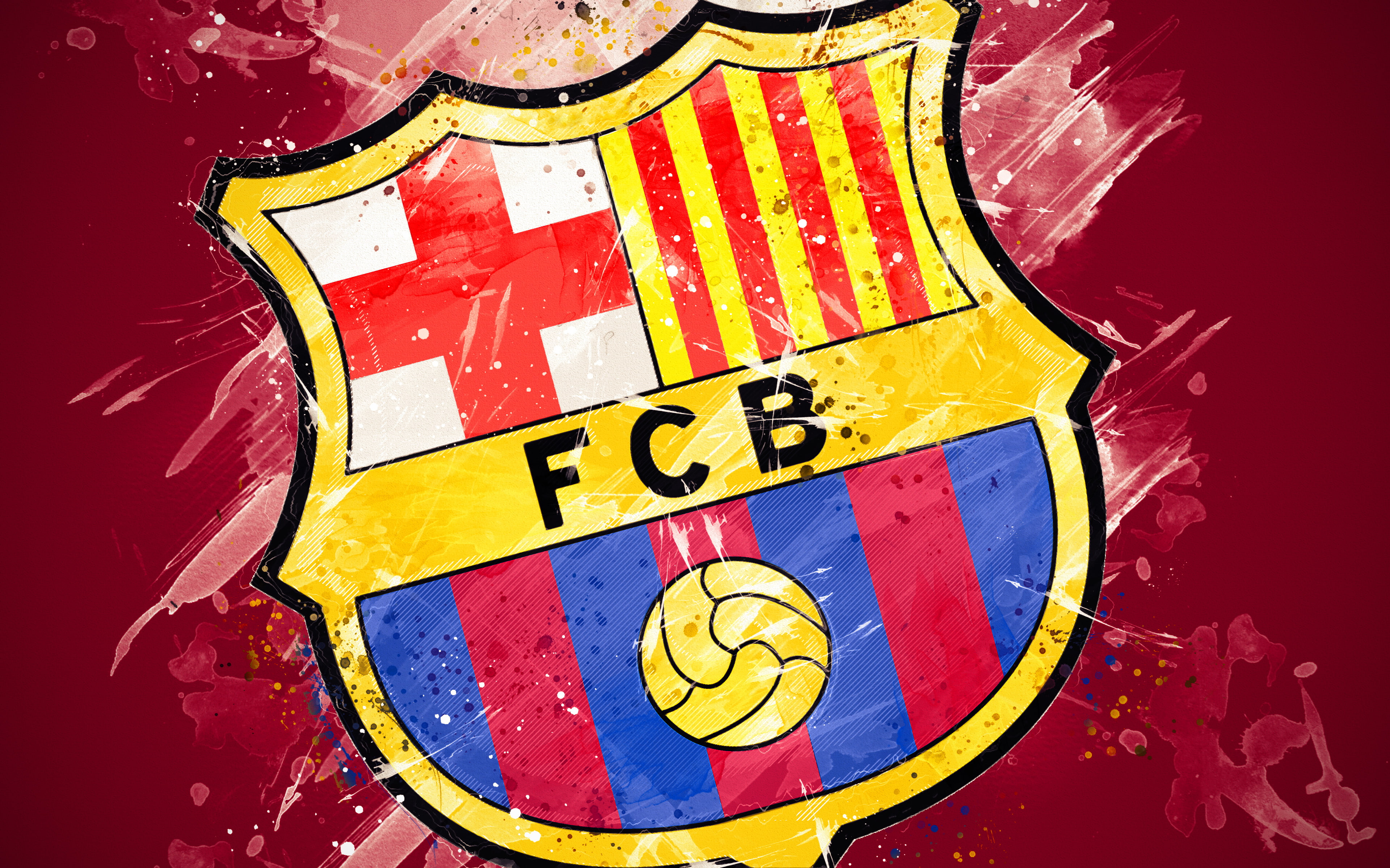 Wallpaper / FC Barcelona, 4K, Soccer, Logo free download