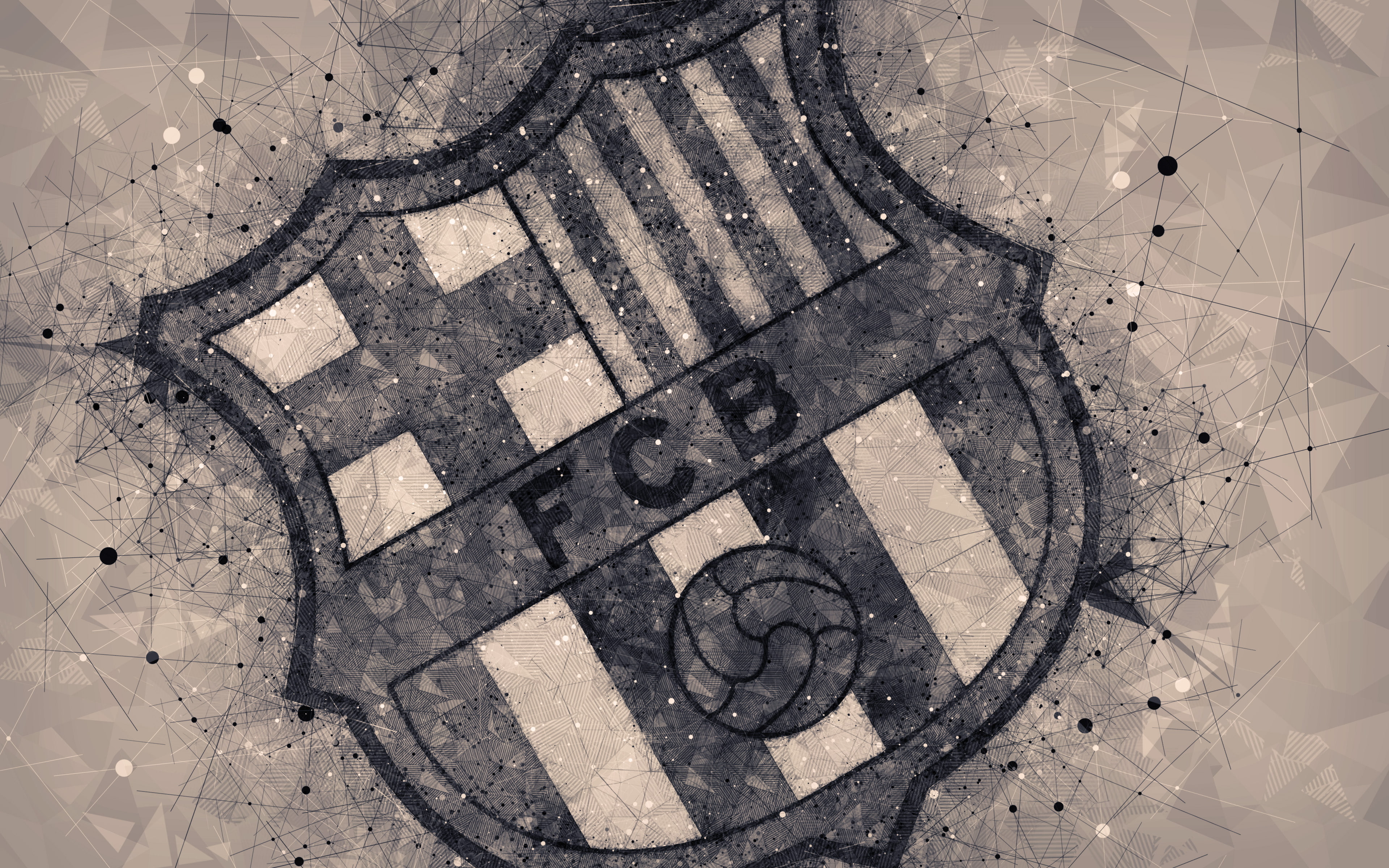 Wallpaper / FC Barcelona, Soccer, 4K, Logo free download