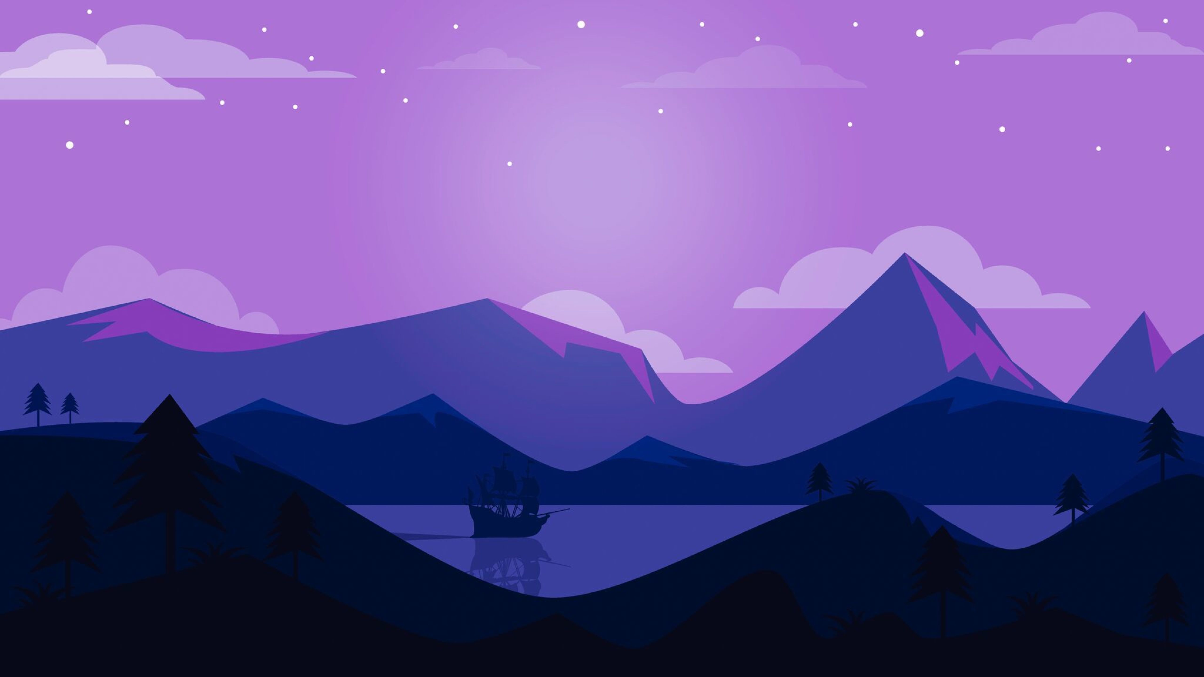 Free download 5120x2880 Minimal Ship Artwork Purple Background 5K Wallpaper HD [5120x2880] for your Desktop, Mobile & Tablet. Explore Purple Minimalist Wallpaper. Minimalist Background, Minimalist Wallpaper, Minimalist Wallpaper