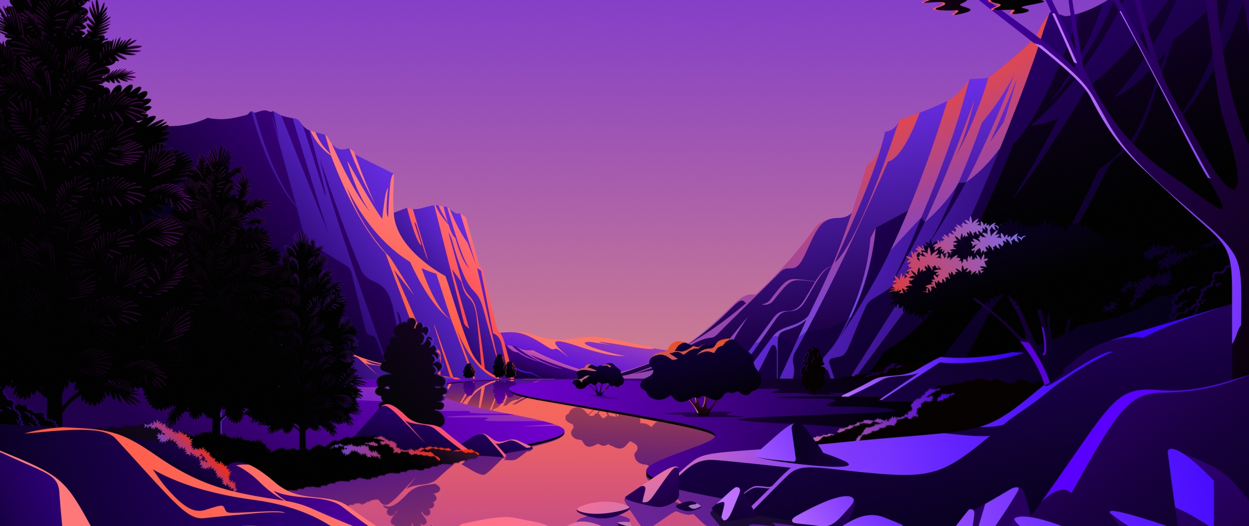 Lake Wallpaper 4K, macOS Big Sur, Mountains, Rocks