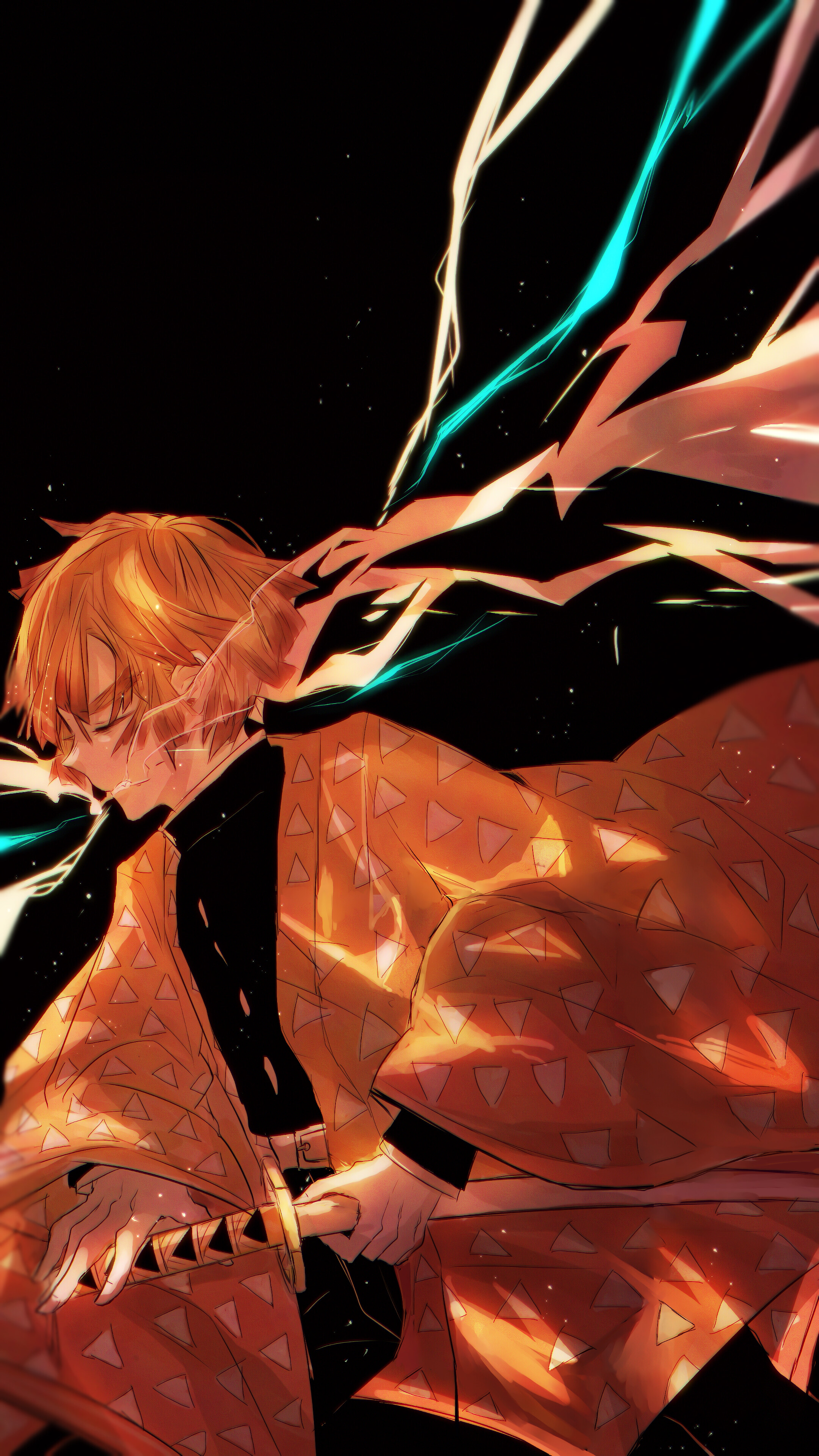 Zenitsu Agatsuma, Kimetsu no Yaiba, 4k Gallery HD Wallpaper