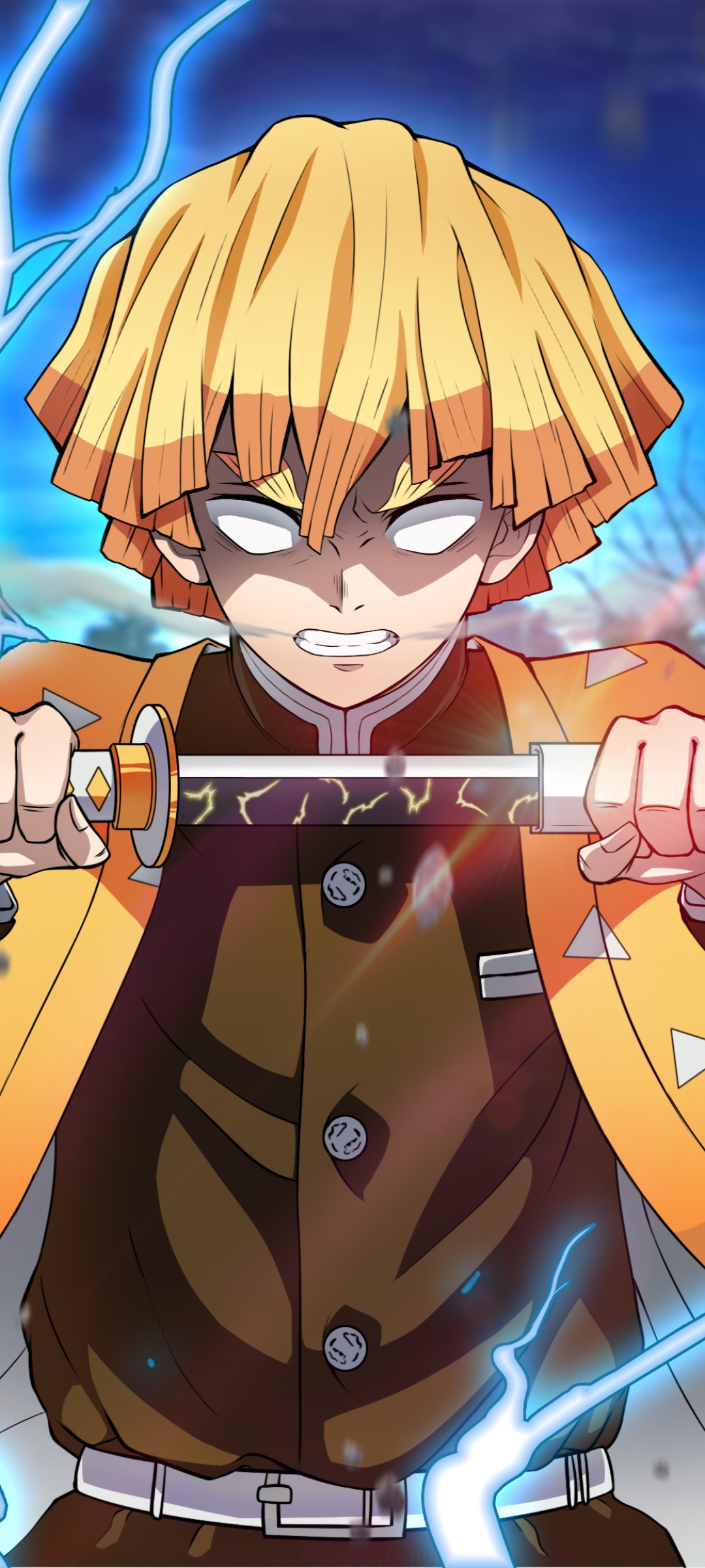 Wallpaper / Anime Demon Slayer: Kimetsu no Yaiba Phone Wallpaper, Zenitsu Agatsuma, 1080x2400 free download