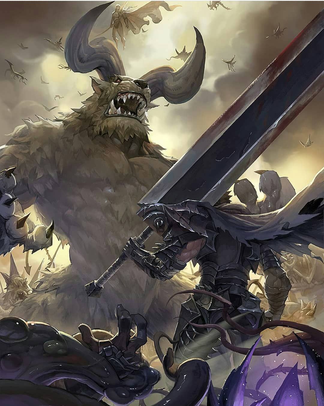 Fantasy illustrations. Berserk, Berserk zodd, Concept art characters