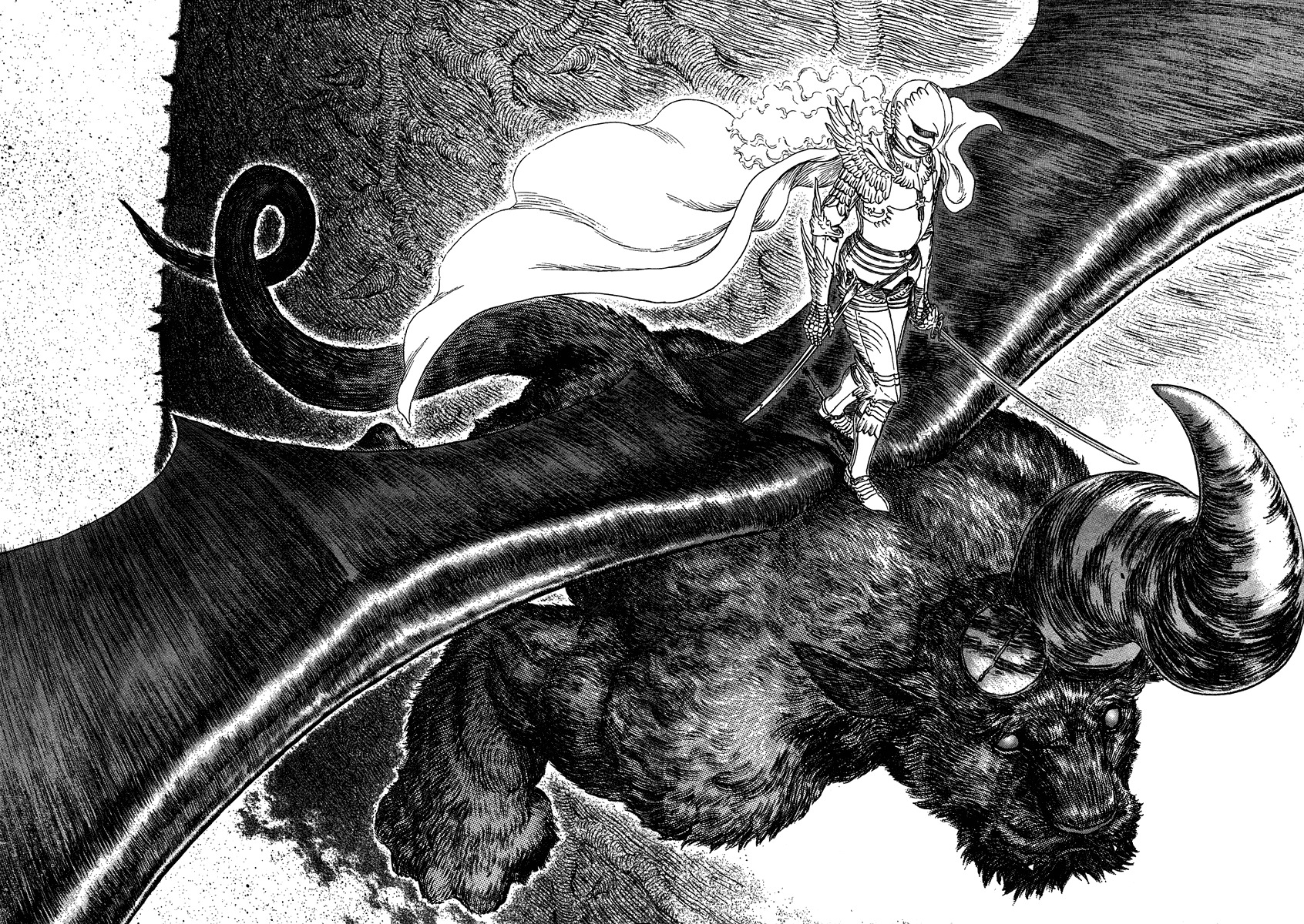 1692x1200 kentaro miura berserk zodd griffith wallpaper