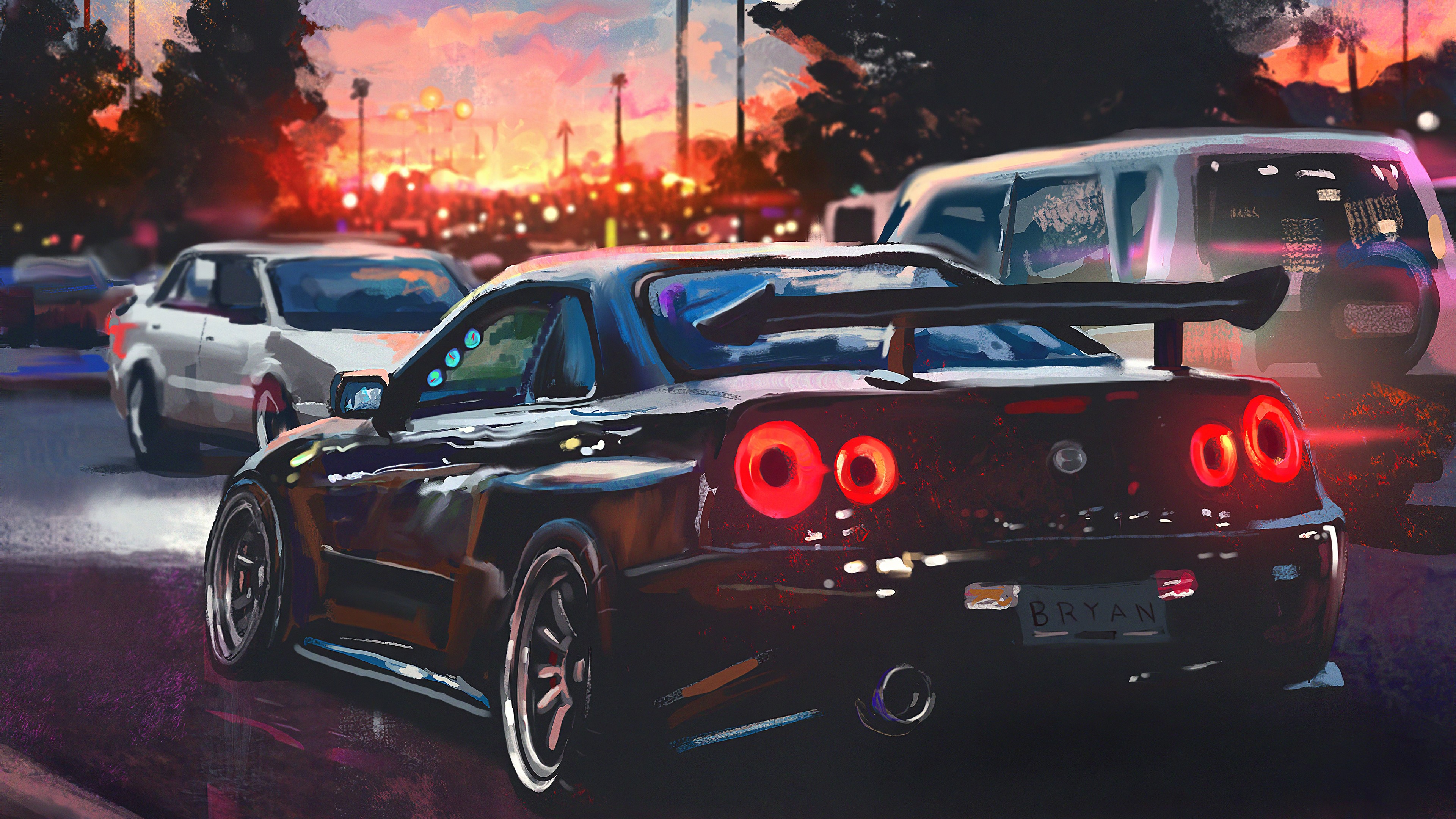 Wallpaper / nissan skyline, nissan, cars, hd, 4k, , artist, artwork, digital art free download
