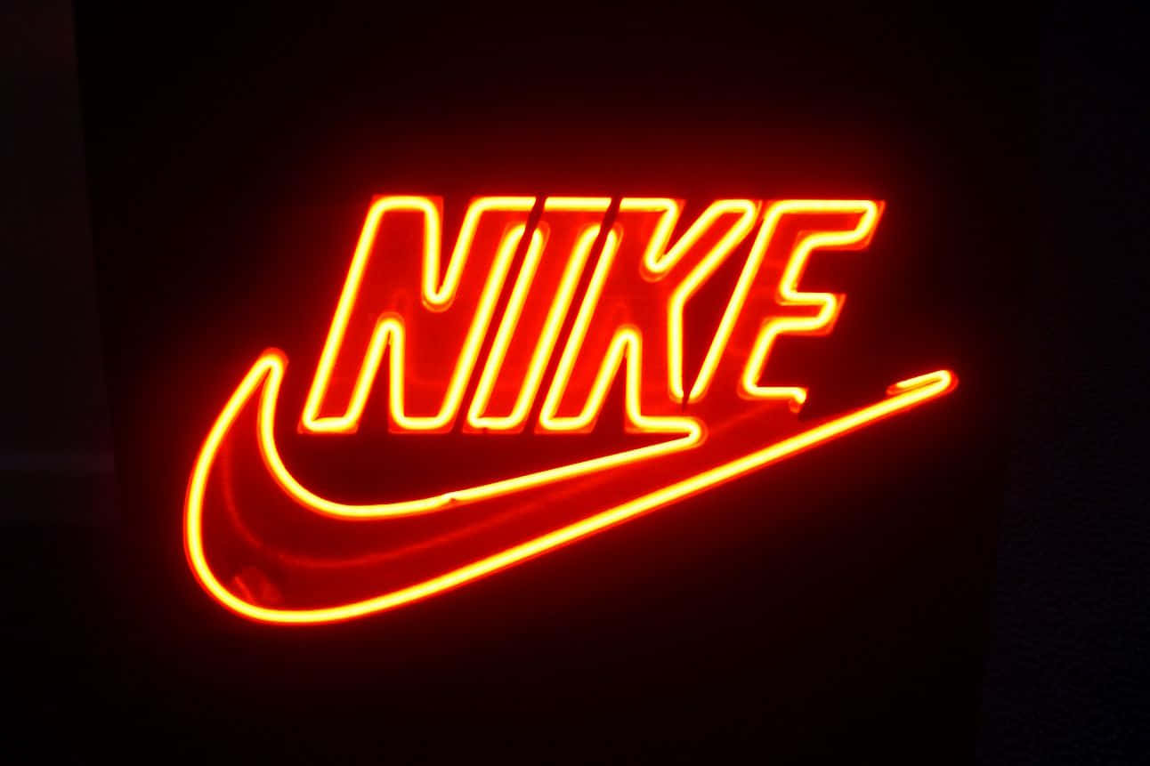 Download Neon Red LED Light Nike Swoosh Sign Wallpaper