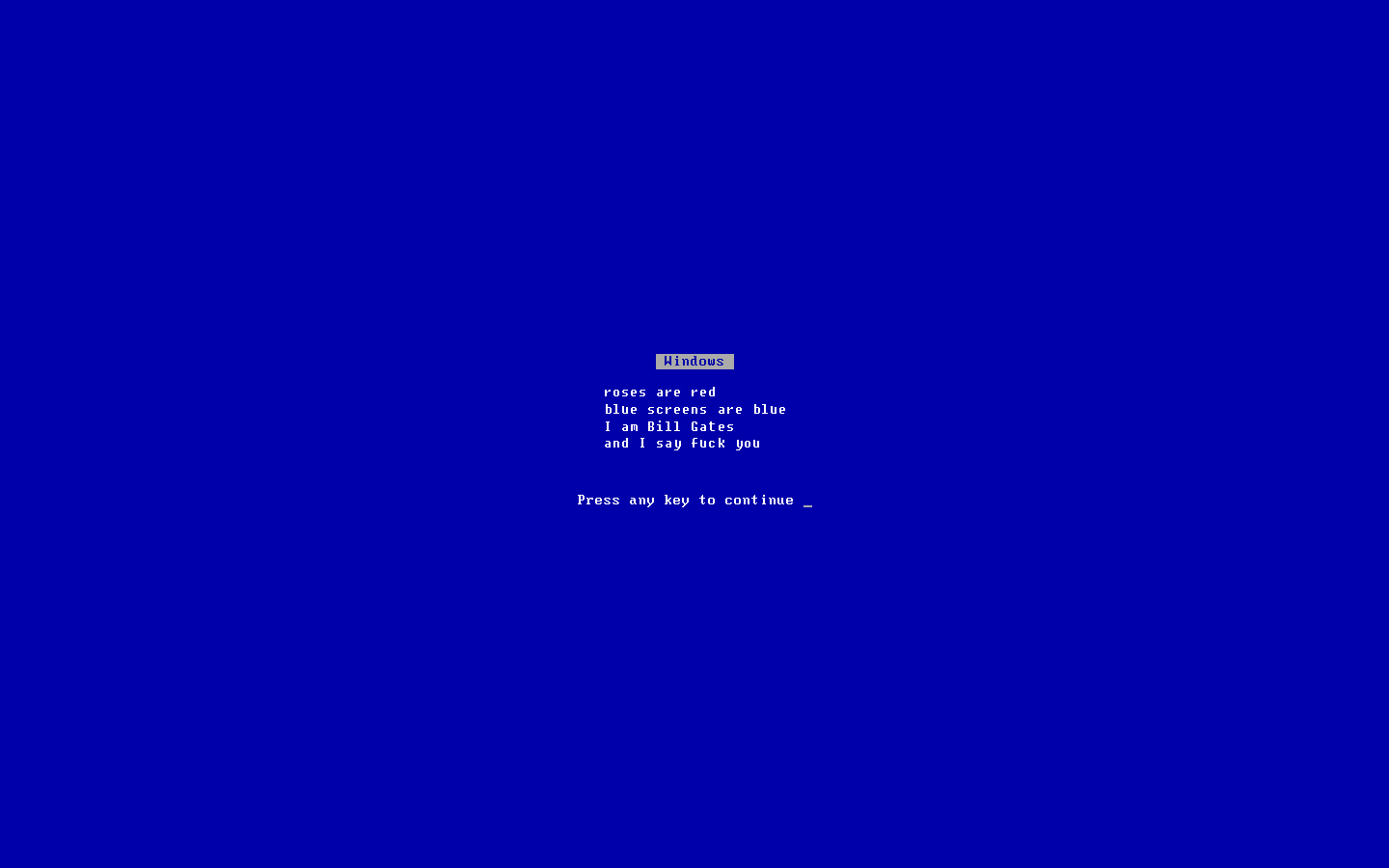 Computer Error Wallpaper