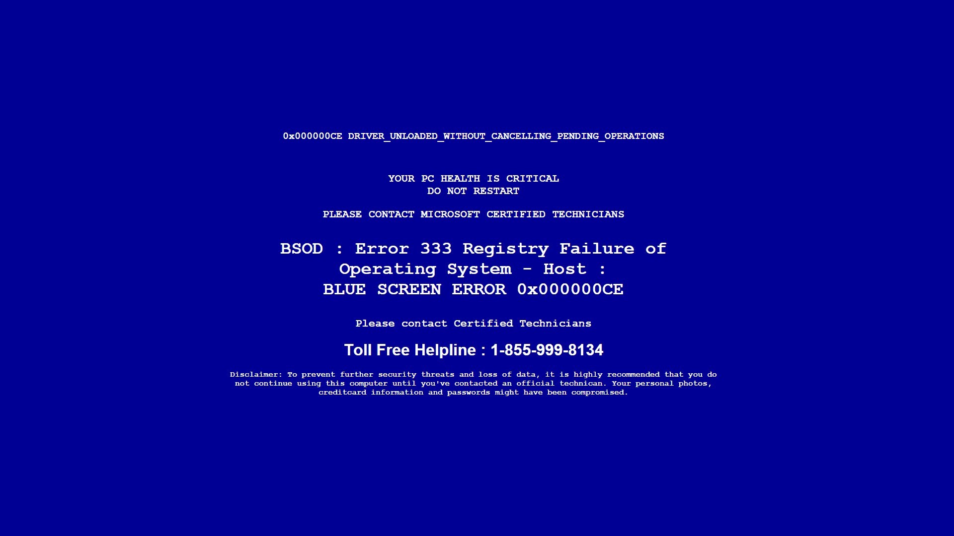 Blue Screen of Death Wallpaper