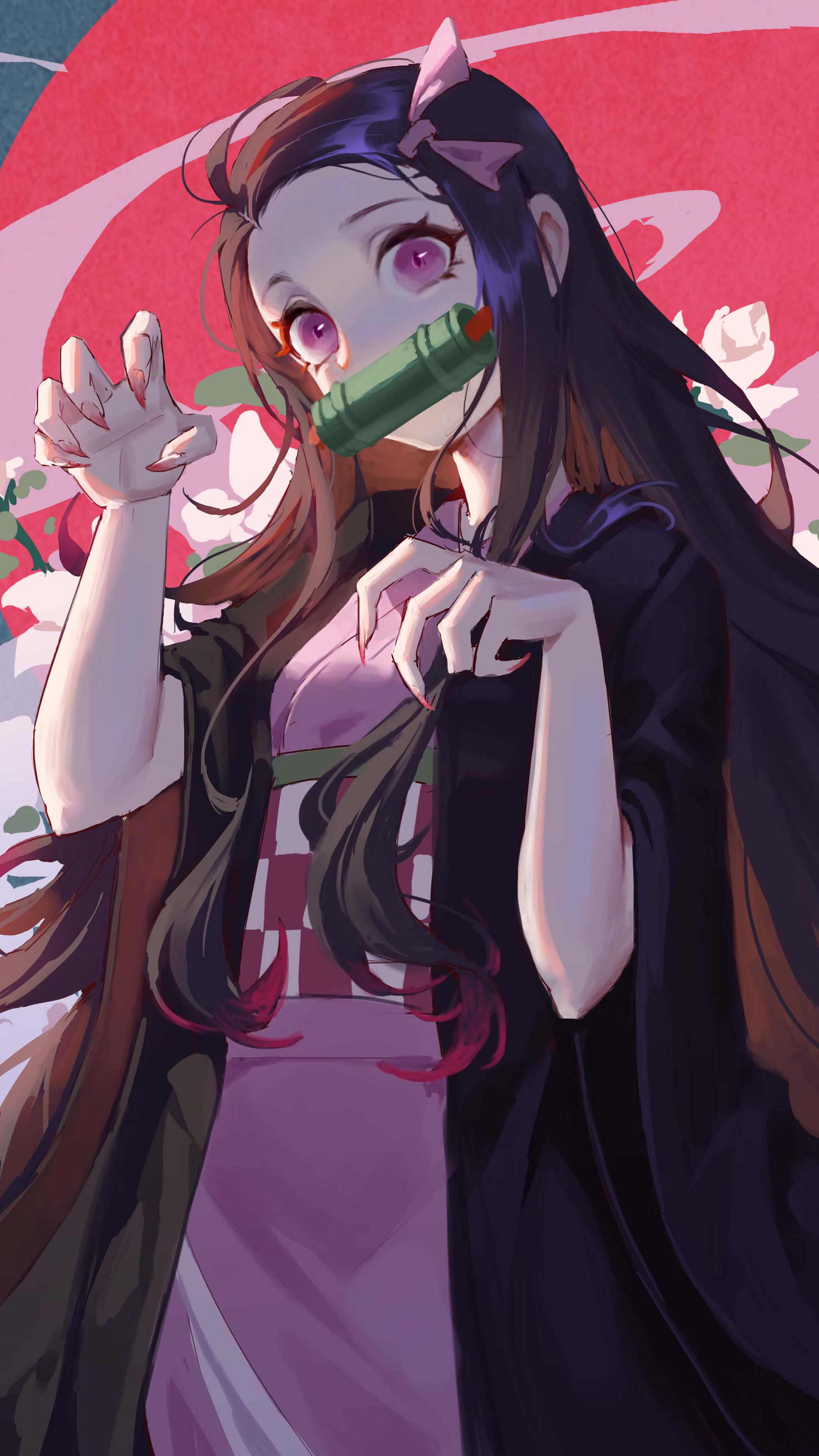 Nezuko Kamado, Kimetsu no Yaiba, 4k HD Phone Wallpaper