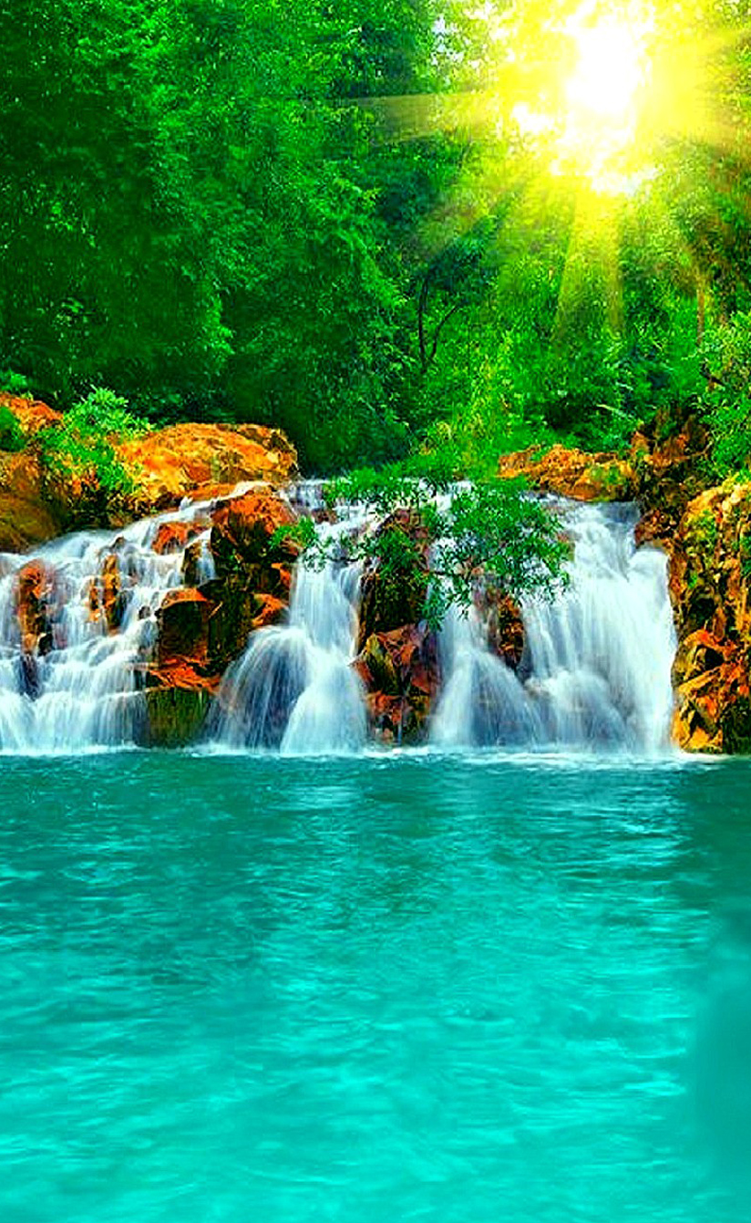 Beautiful waterfall mobile wallpaper, Nature Mobile Walls