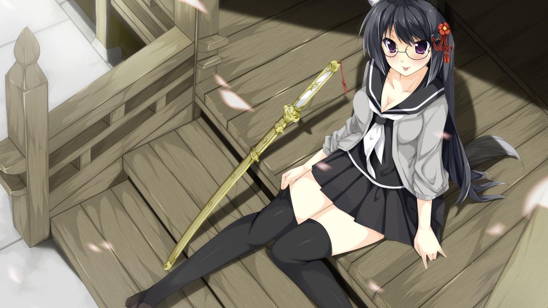 Desktop Wallpaper Anime Cat Girl, HD Image, Picture, Background, G6dwer