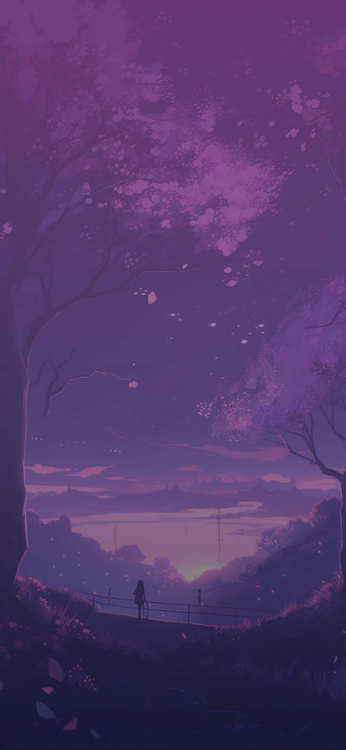 Night Purple Anime Wallpaper Purple Wallpaper iPhone 4k