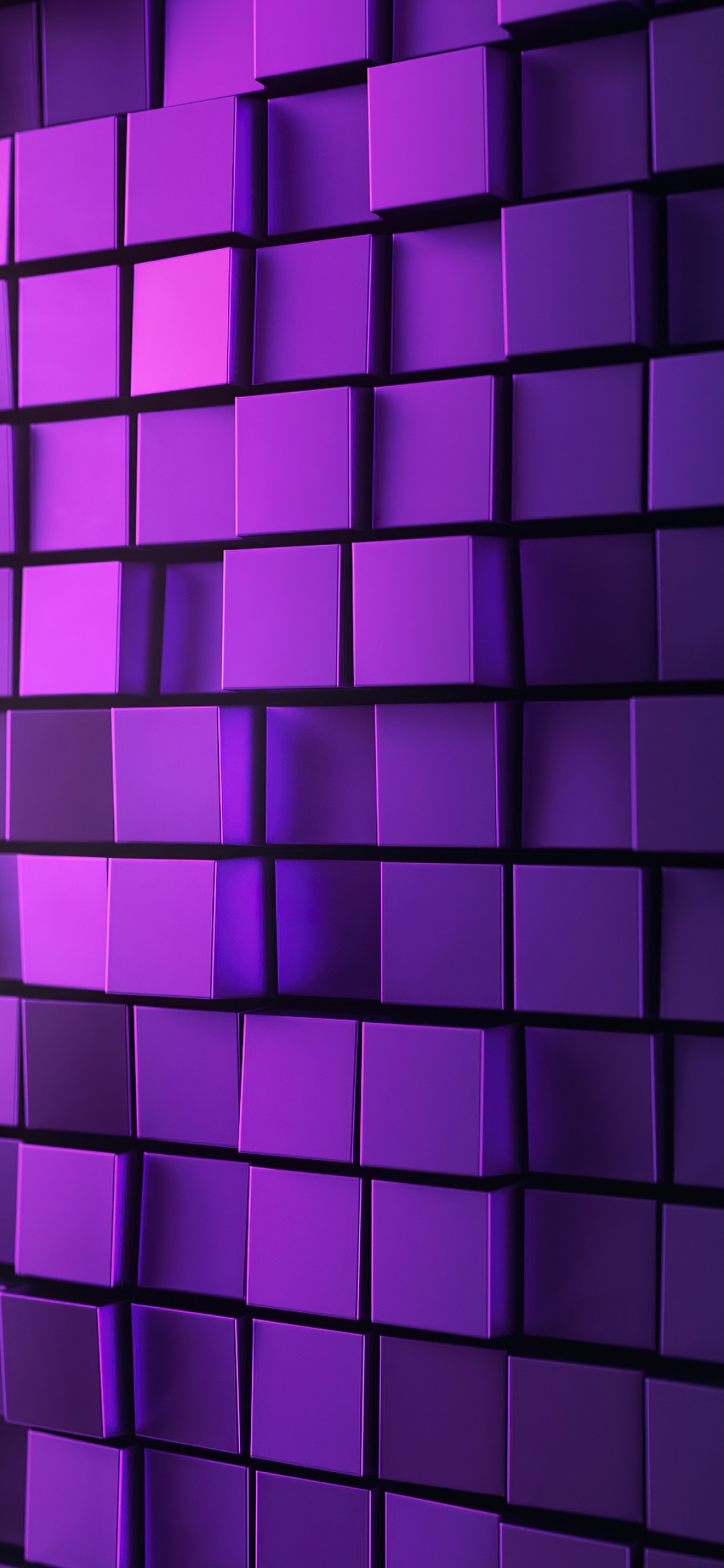 3D background Wallpaper 4K, Squares, Purple light, Metal