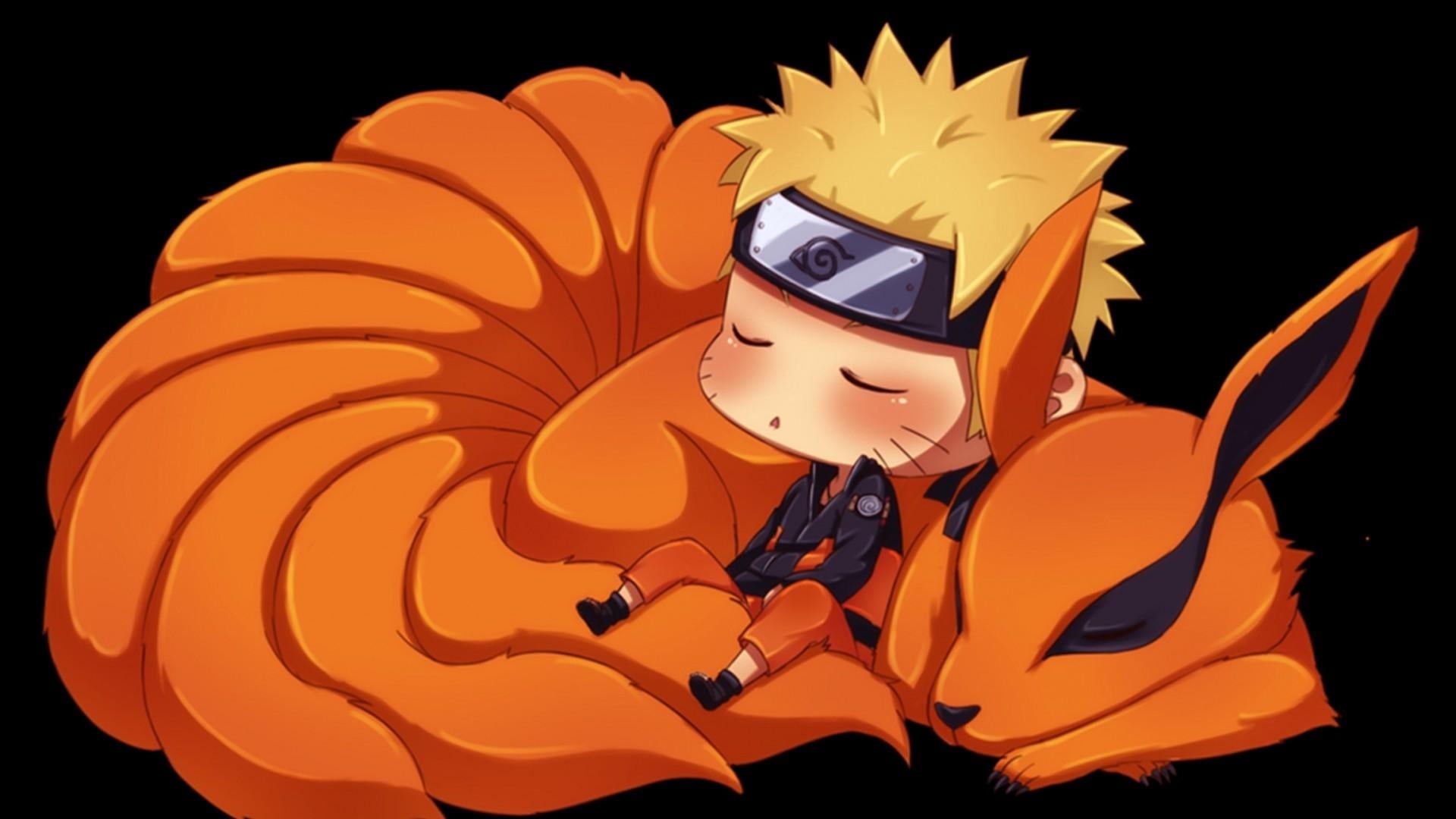 Wallpaper / studio shot, craft, black background, 1080P, Kyuubi, food and drink, outdoors, anime, art and craft, clothing, women, nature, creativity, one person, orange color free download