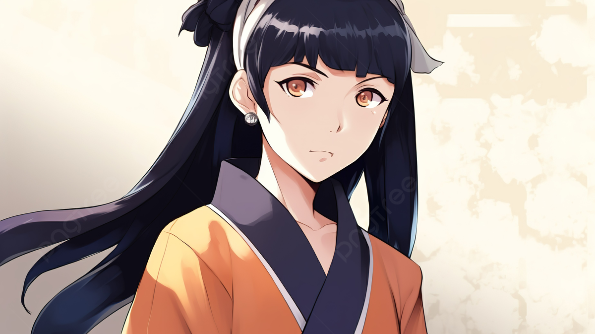 Anime Character Wearing An Orange Robe With Black Hair Background, Picture Of Hinata Background Image And Wallpaper for Free Download