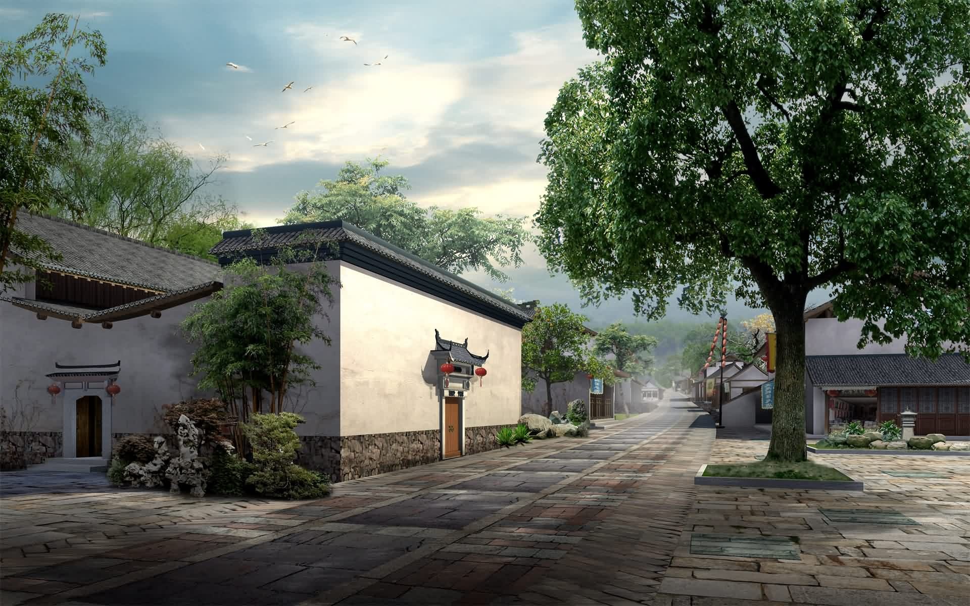 Village Home Wallpaper