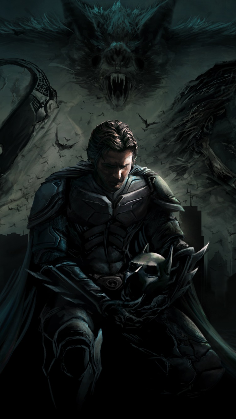 Wallpaper / Movie The Dark Knight Trilogy Phone Wallpaper, Christian Bale, Batman, 750x1334 free download