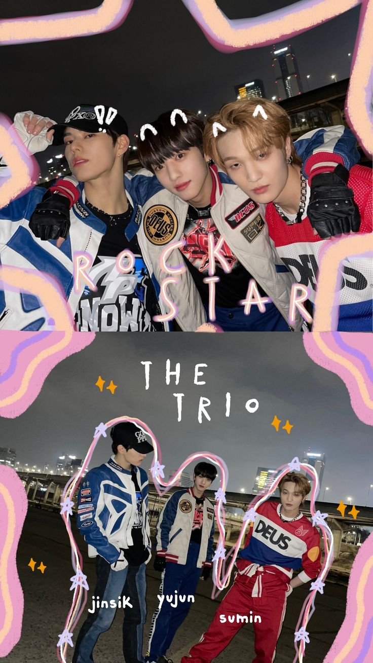 XIKERS sumin jinsik yujun Wallpaper coret coret. Rockstar, Wallpaper, Fan art