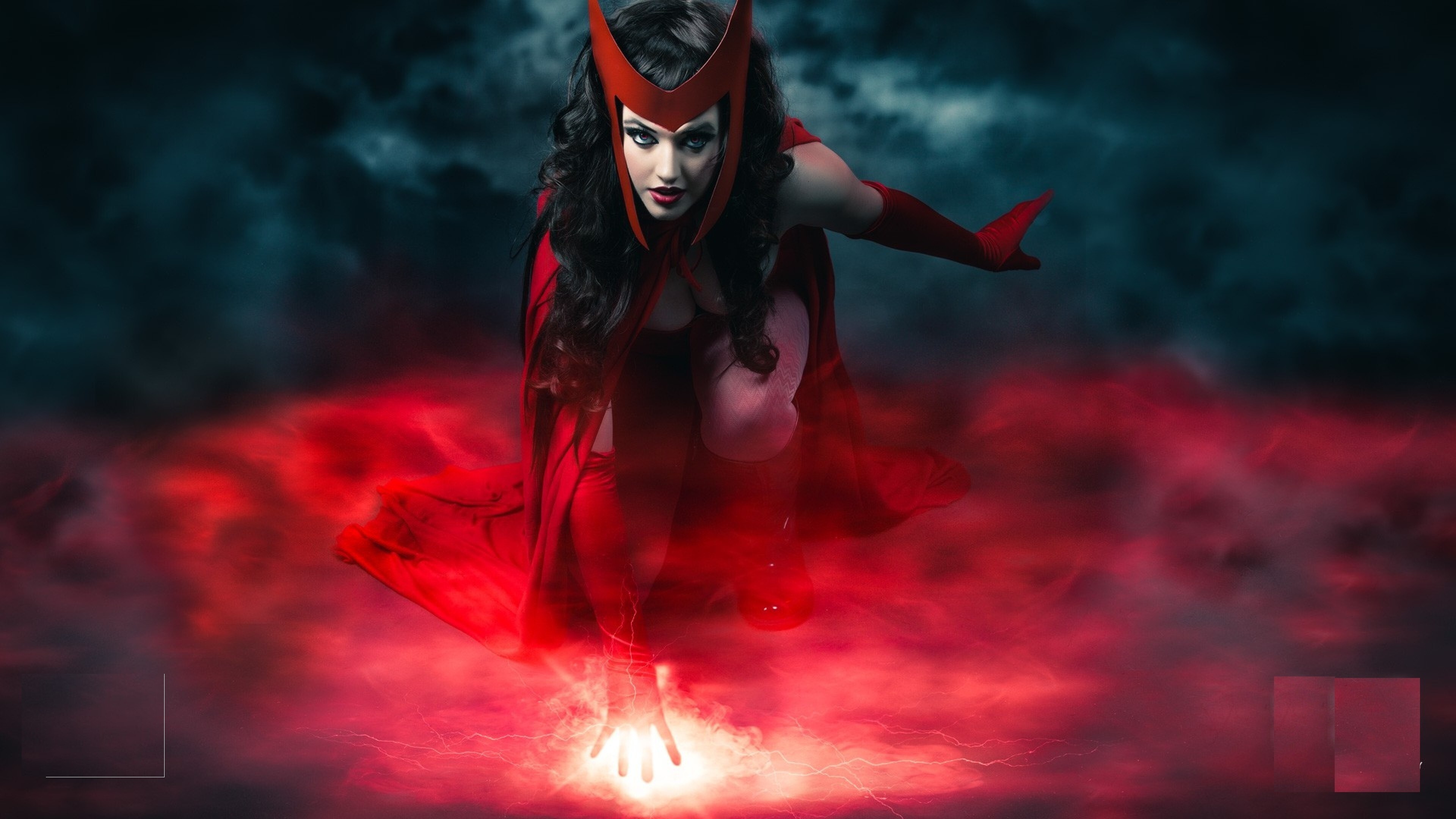 Scarlet Witch Superhero 4K Wallpaper