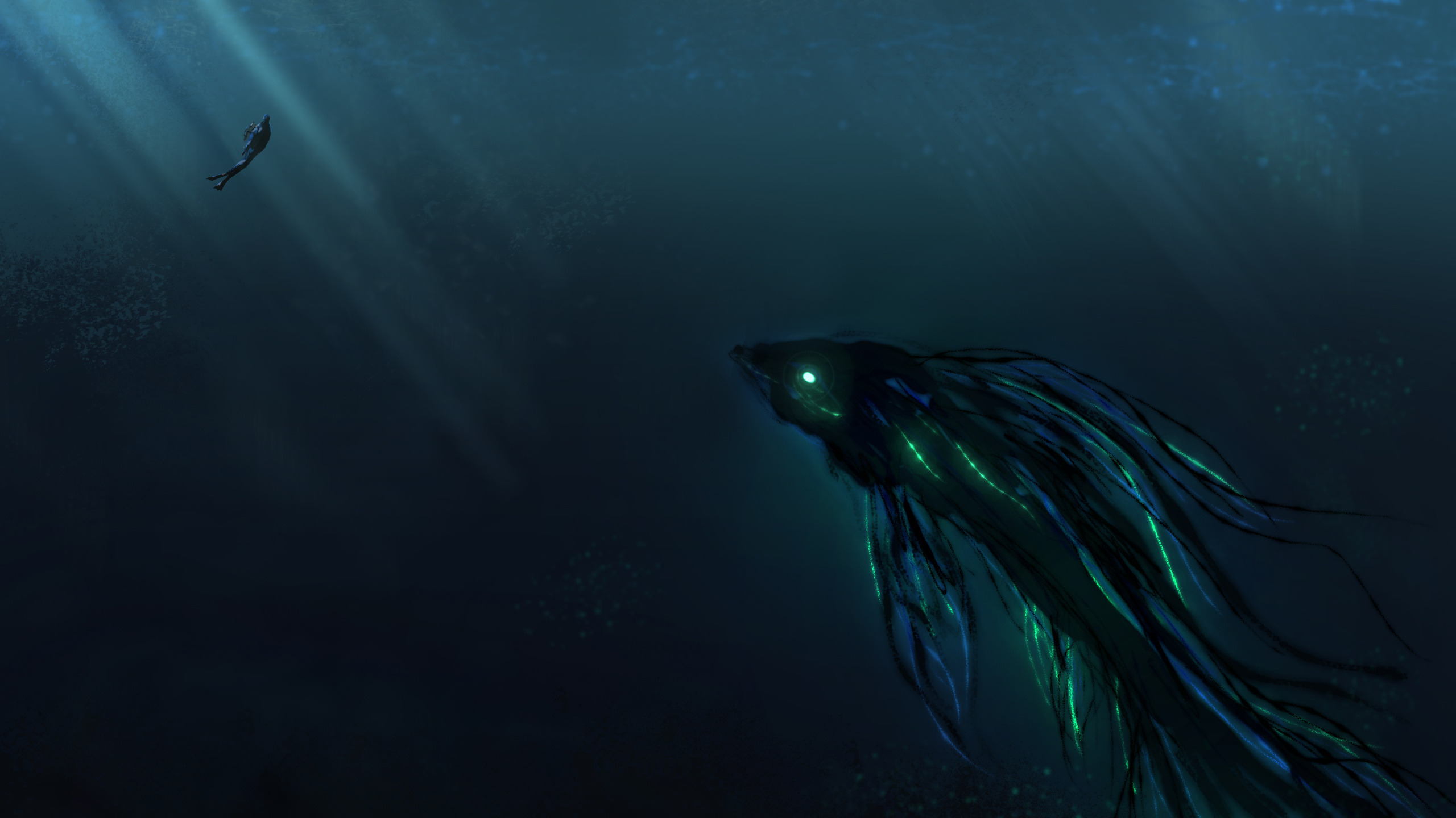 Deep Sea WQHD, QHD, 16:9 Wallpaper, HD Deep Sea 2560x1440 Background, Free Image Download