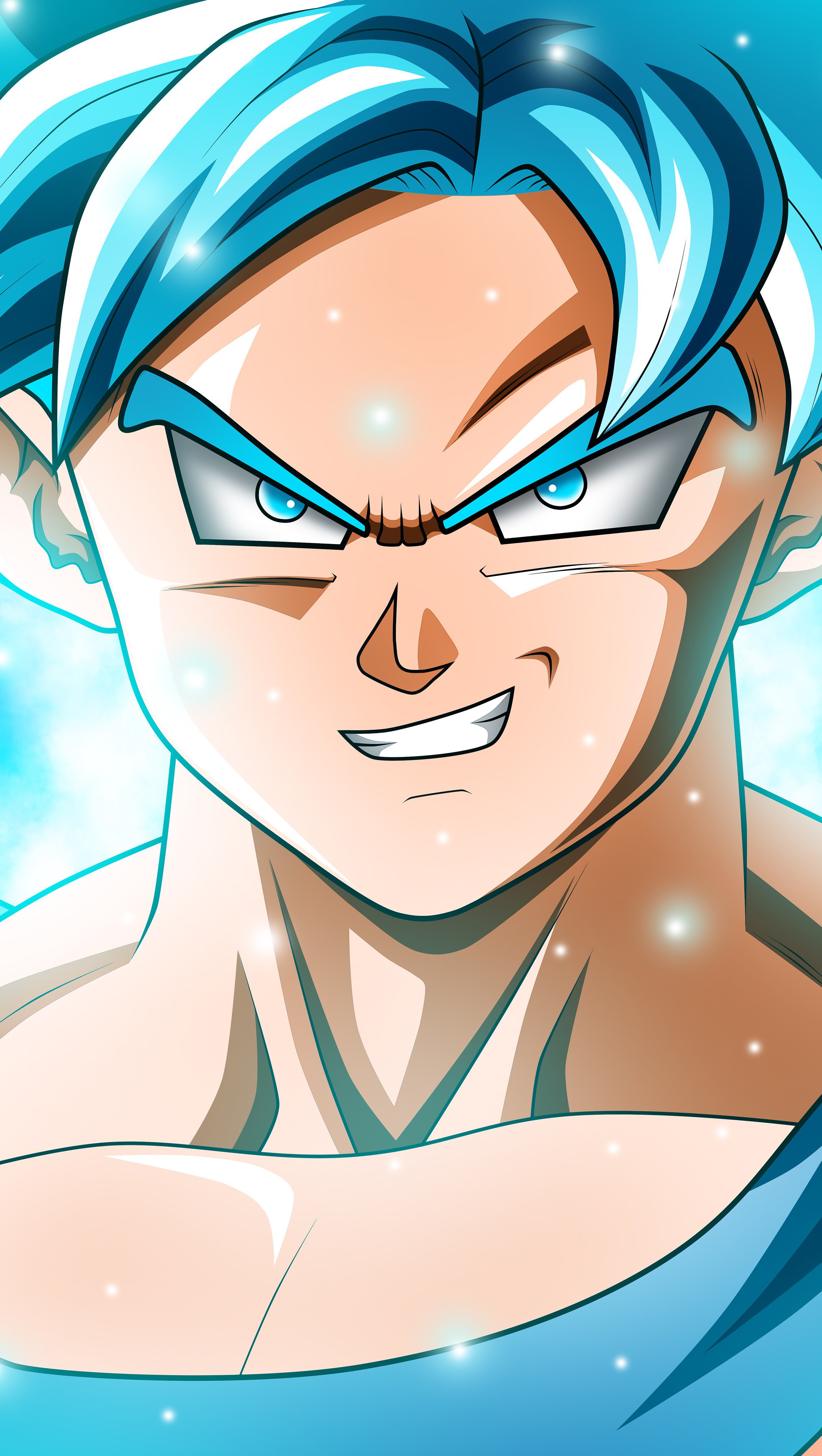 Goku Super Saiyan Blue from Dragon Ball Super Anime Wallpaper 8k Ultra HD