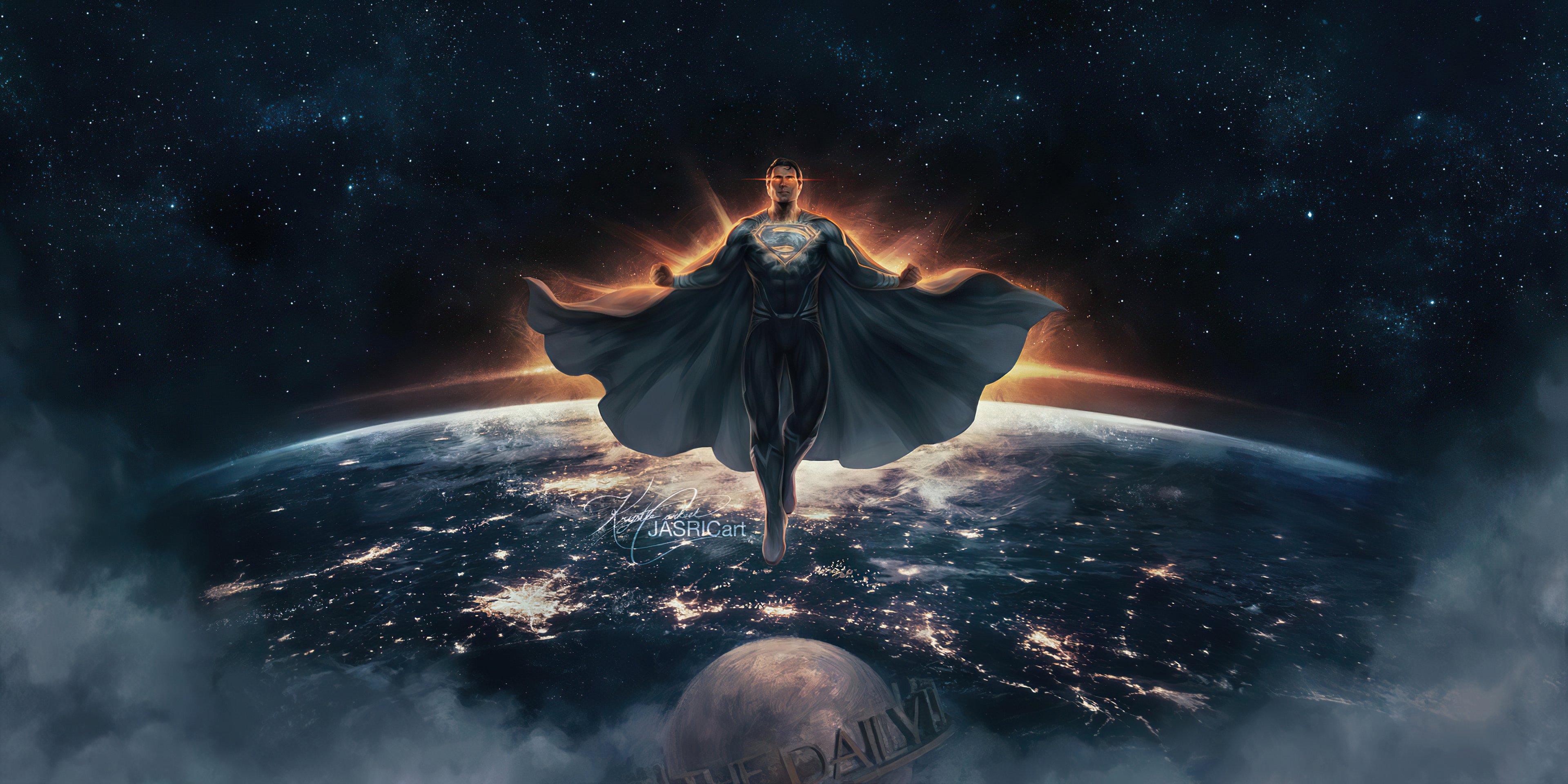 Superman black suit Justice League Zack Snyder Wallpaper 4k Ultra HD