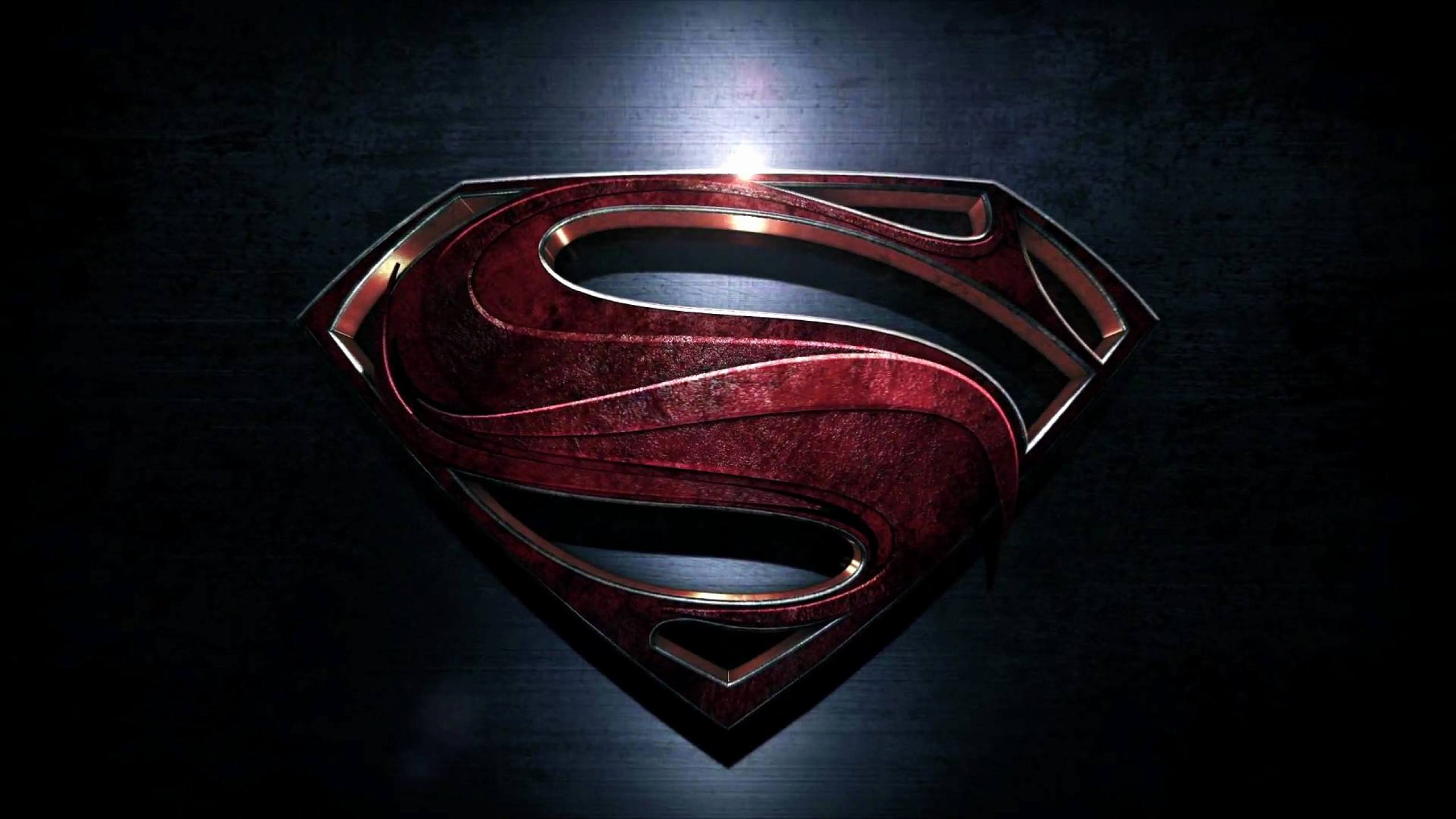 Wallpaper Red and Black Superman Logo, Background Free Image
