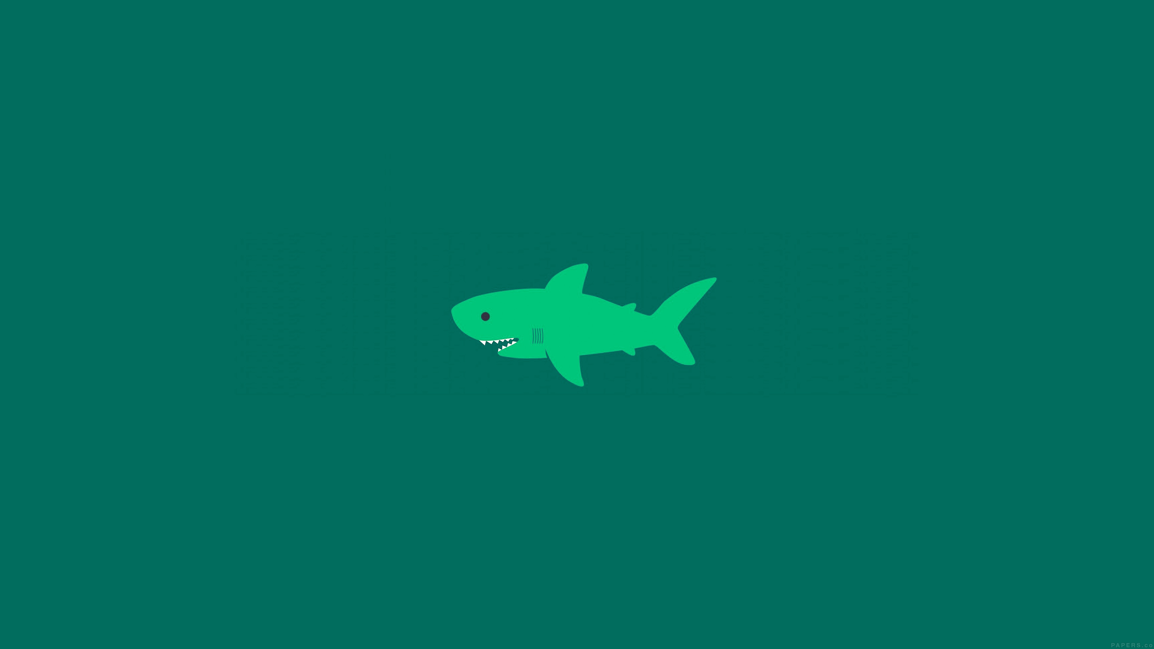 wallpaper for desktop, laptop. little small cute shark green minimal