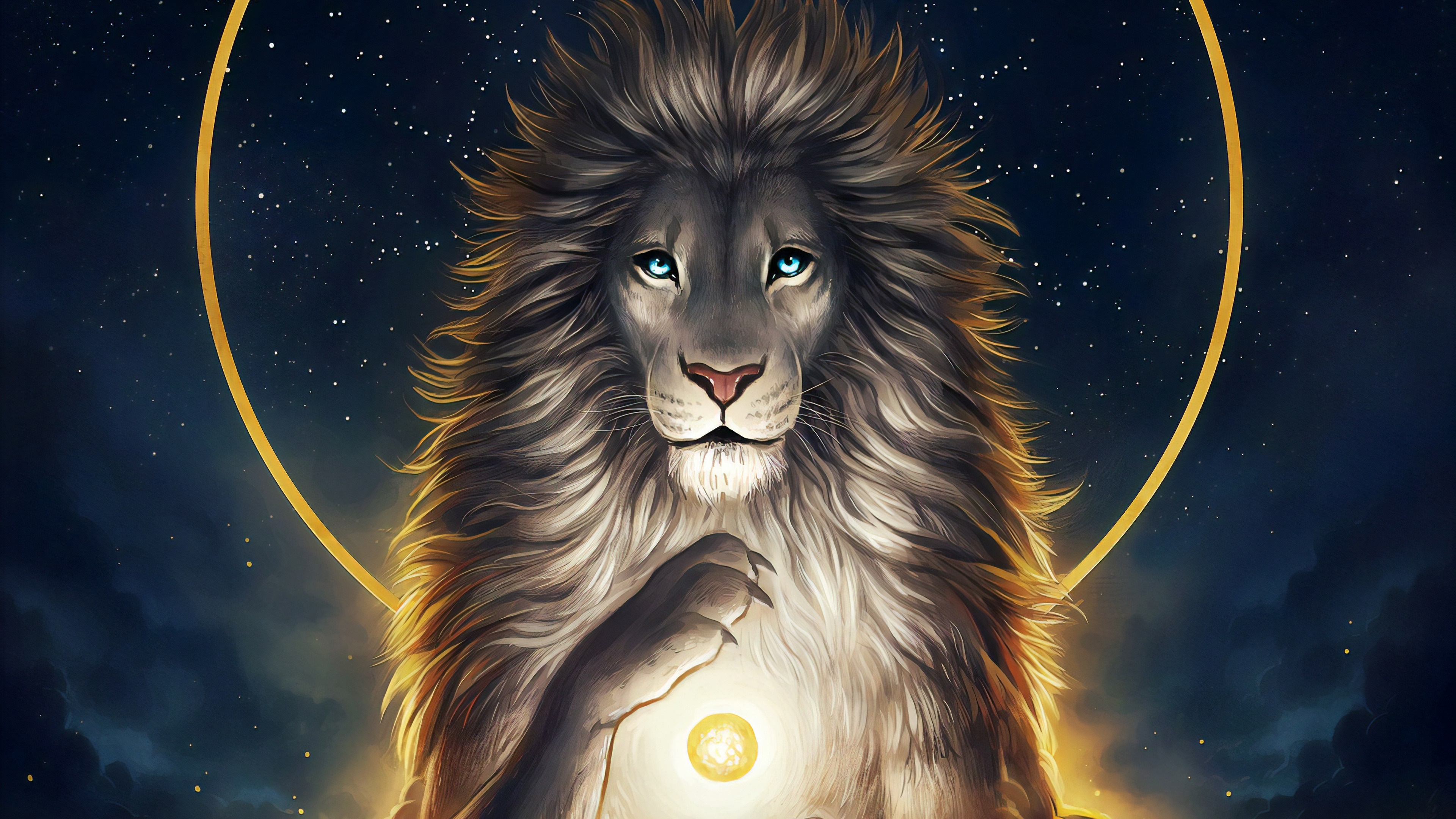 lion, art, 4k, pc Gallery HD Wallpaper