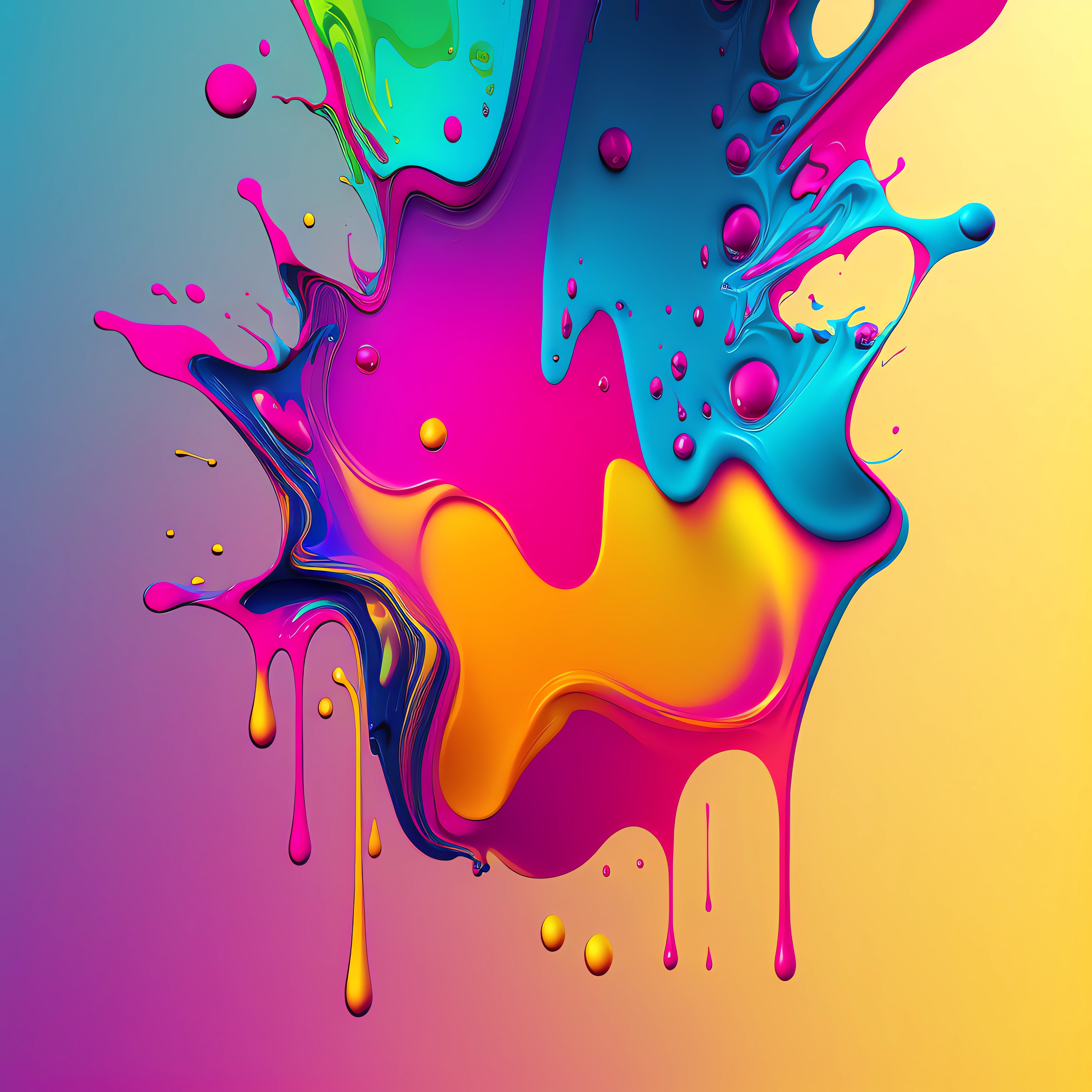 Vibrant and Dynamic: 4K Colorful Splash Wallpaper for iPhone and iPad