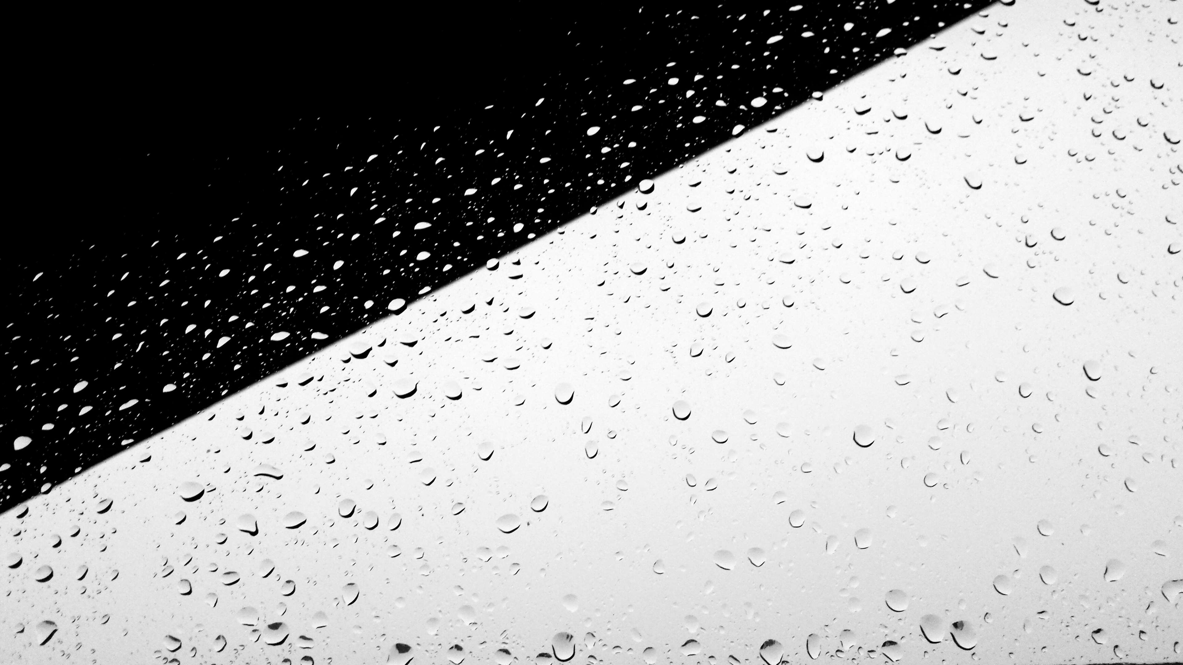 3840x2160 blackwhite, black and white, minimal, minimalist, minimalistic, rain, raindrops, rainy 4k wallpaper JPG 438 kB