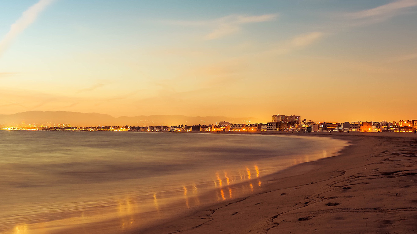 wallpaper for desktop, laptop. beach summer night sunset orange sea nature