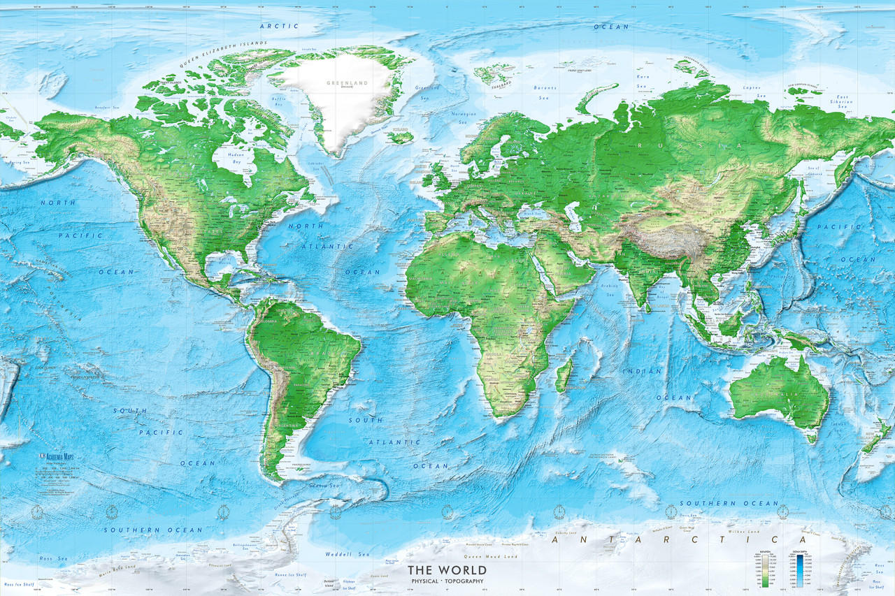 World Map Physical Wallpapers - Wallpaper Cave
